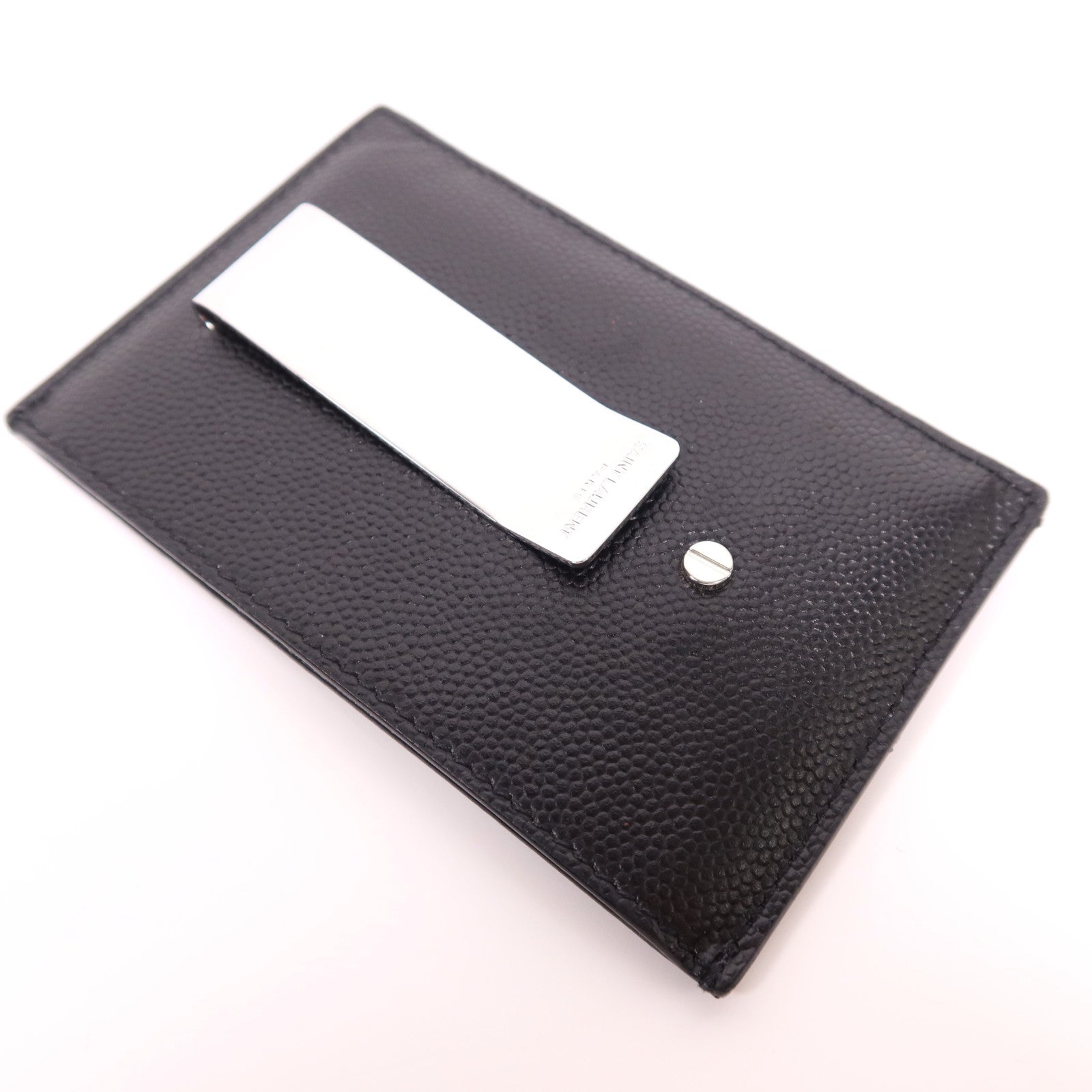 SAINT LAURENT 牛皮皮革Bill Clip with Card Case銀扣卡片套