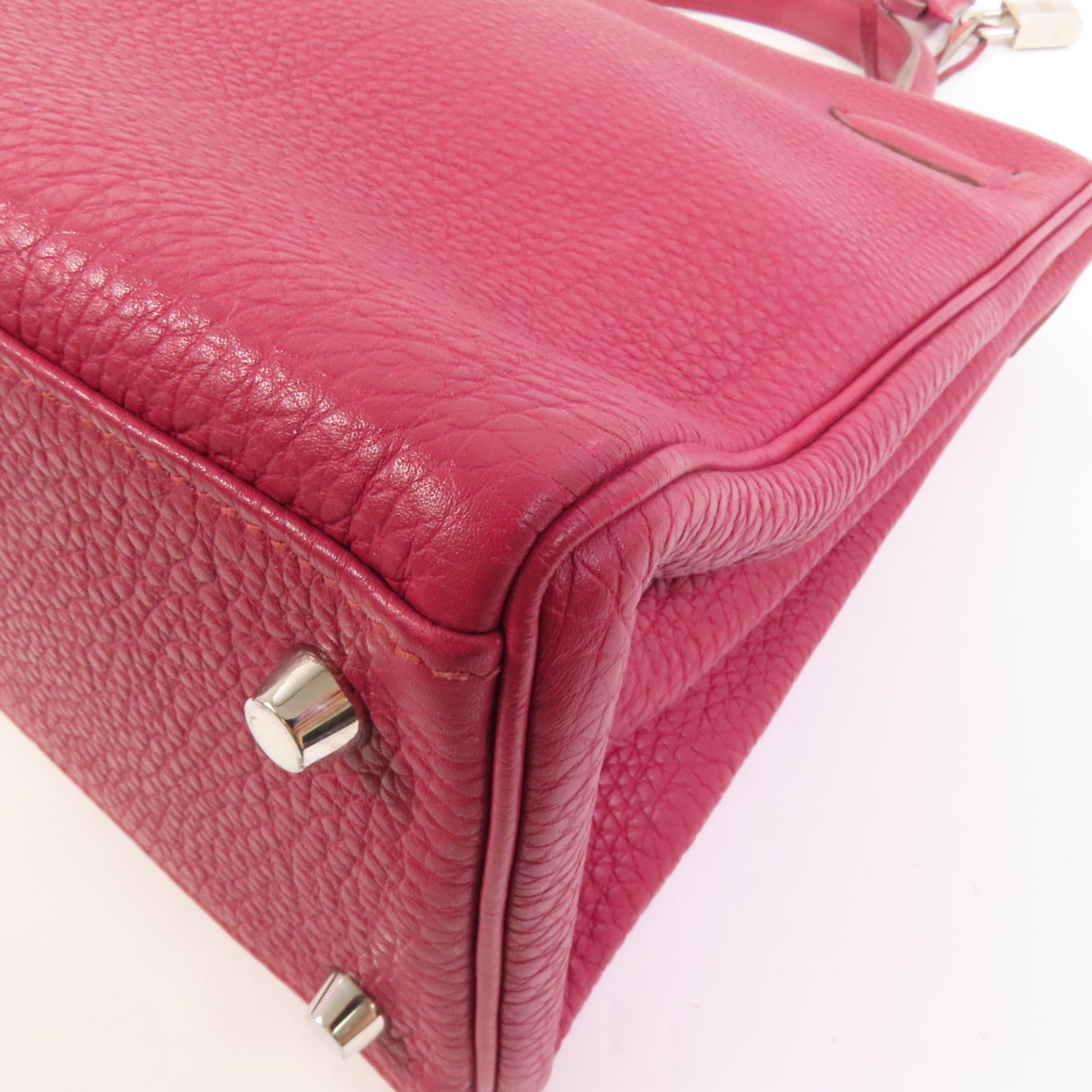 HERMES Togo皮革Kelly 32銀扣手挽肩背兩用袋Rubis