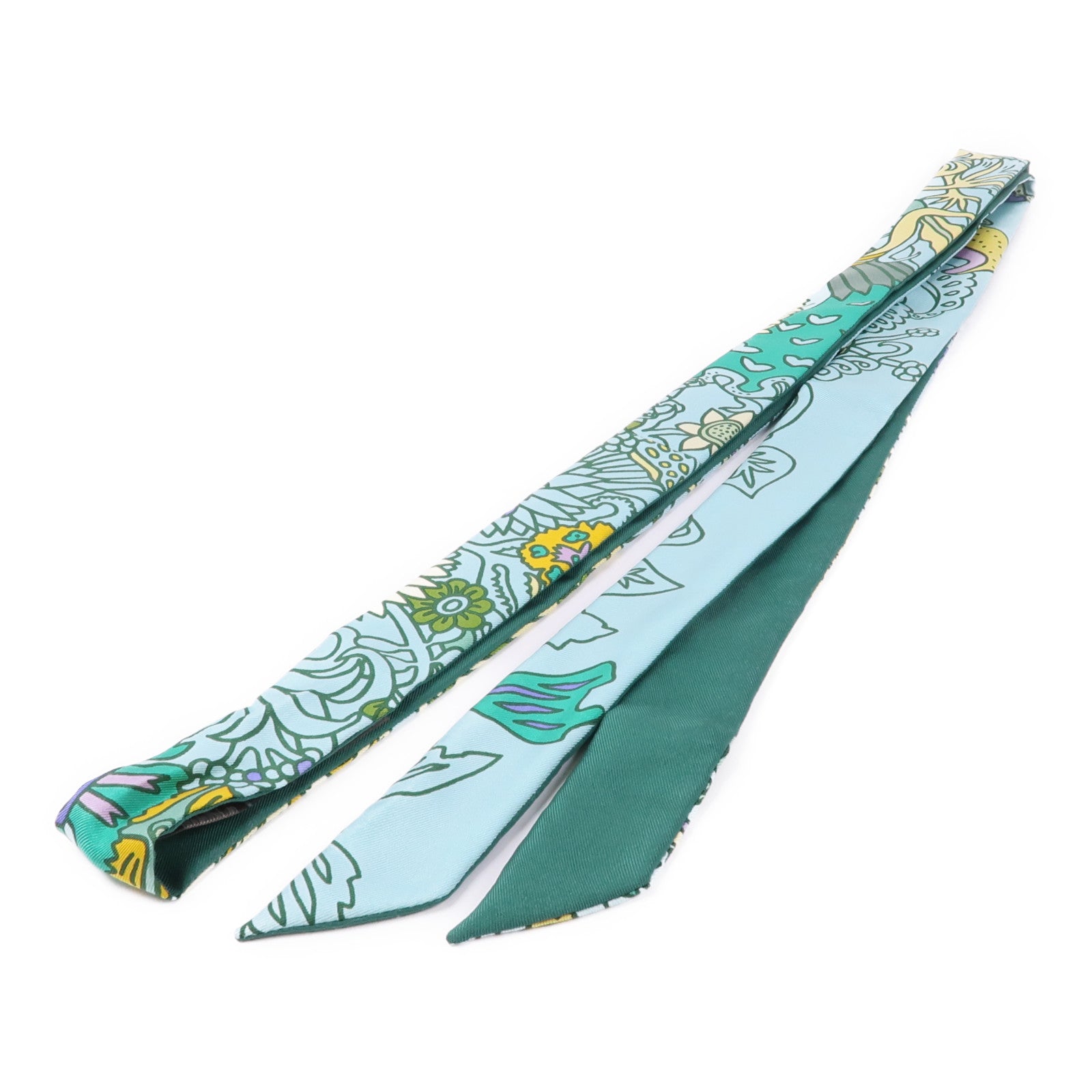 HERMES 絲質Long Twilly絲巾