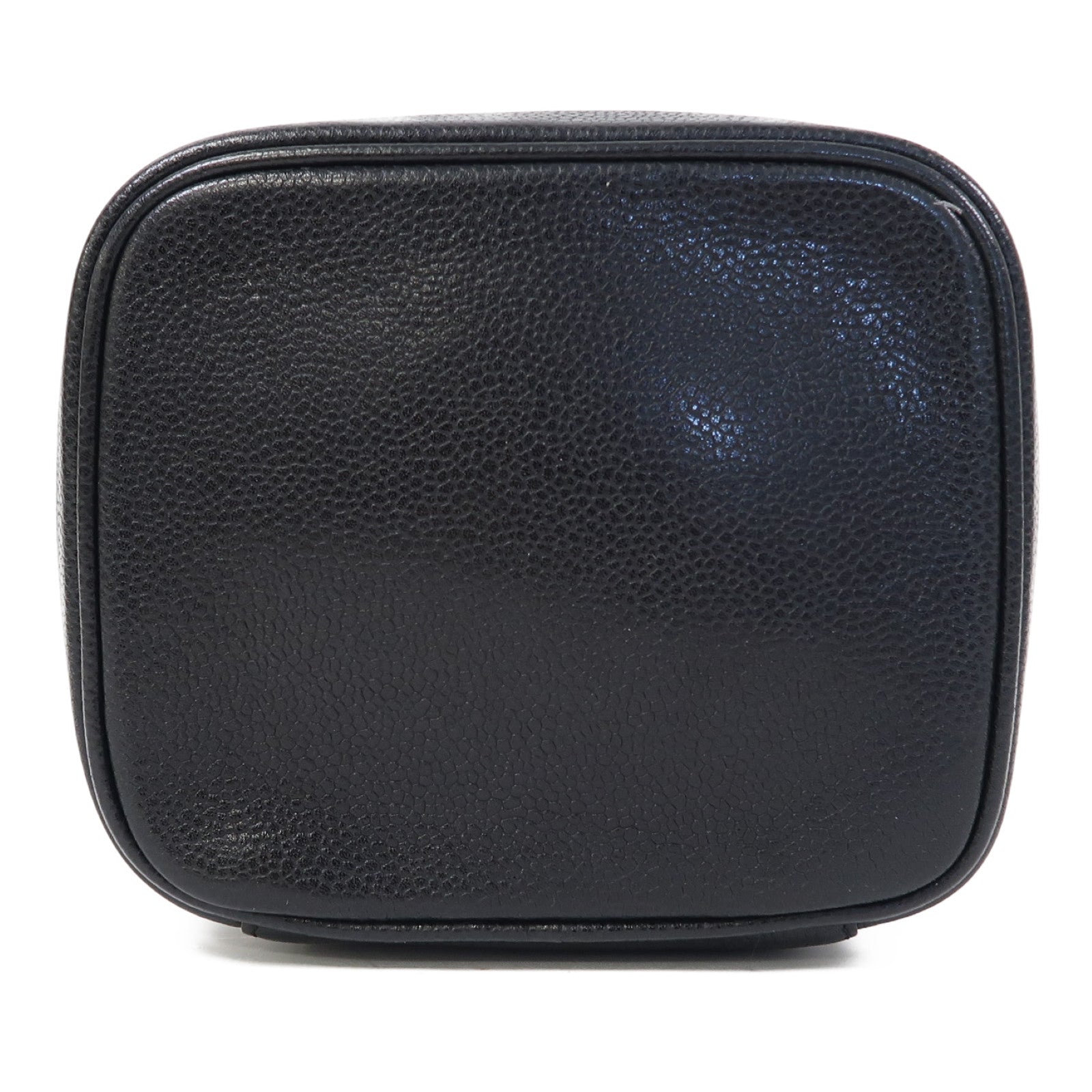 CHANEL 【激減優惠】Caviar皮革Vanity Bag金扣手挽袋黑色