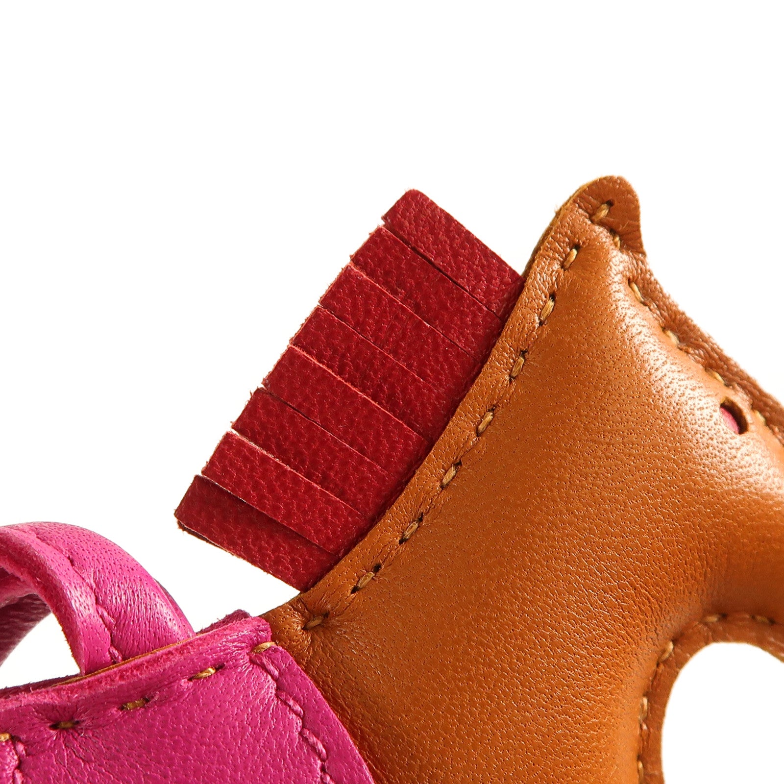 HERMES Rodeo PM Charm Milo Leather Brown/Purple/Red