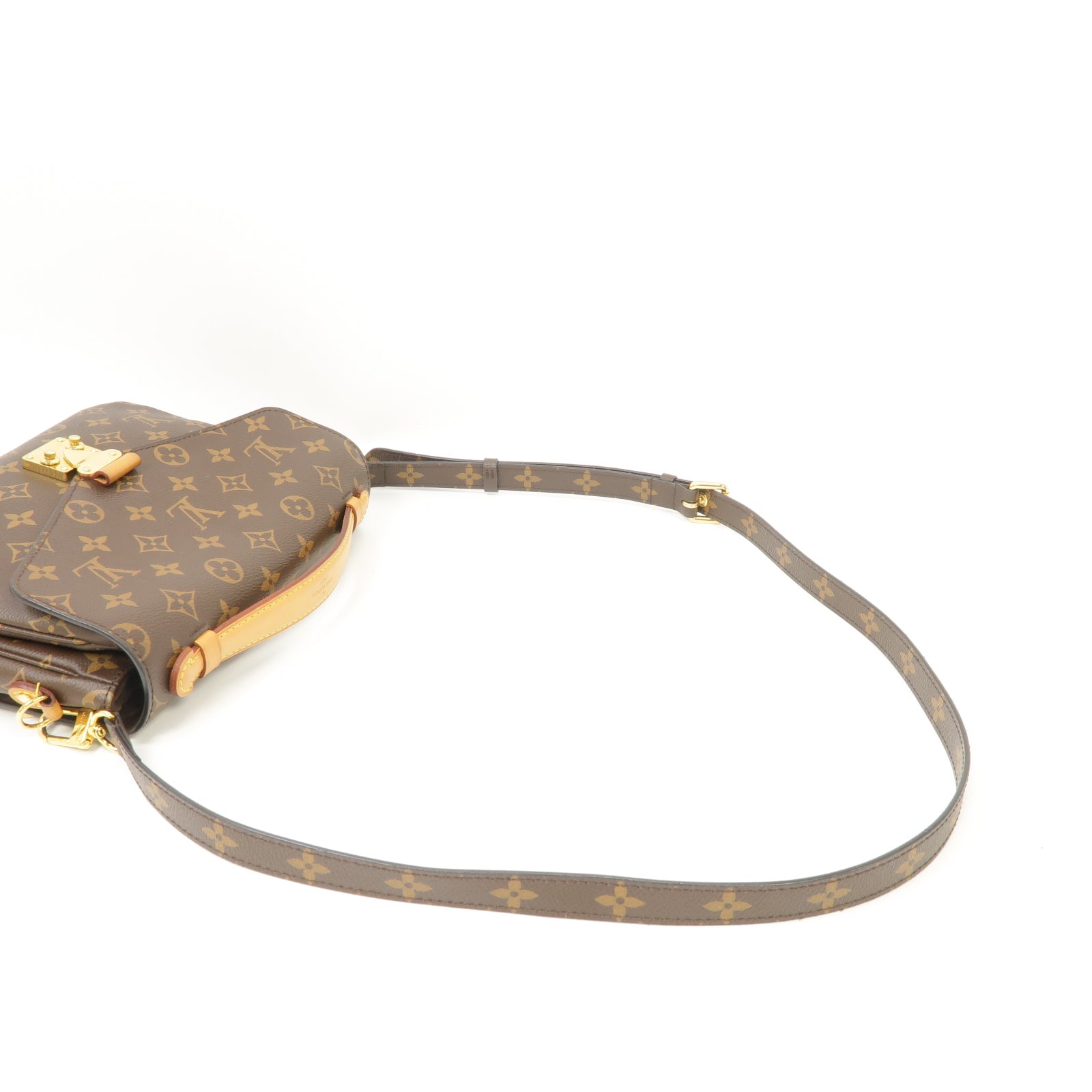 LOUIS VUITTON Monogram Pochette Metis金扣手挽肩背兩用袋啡色