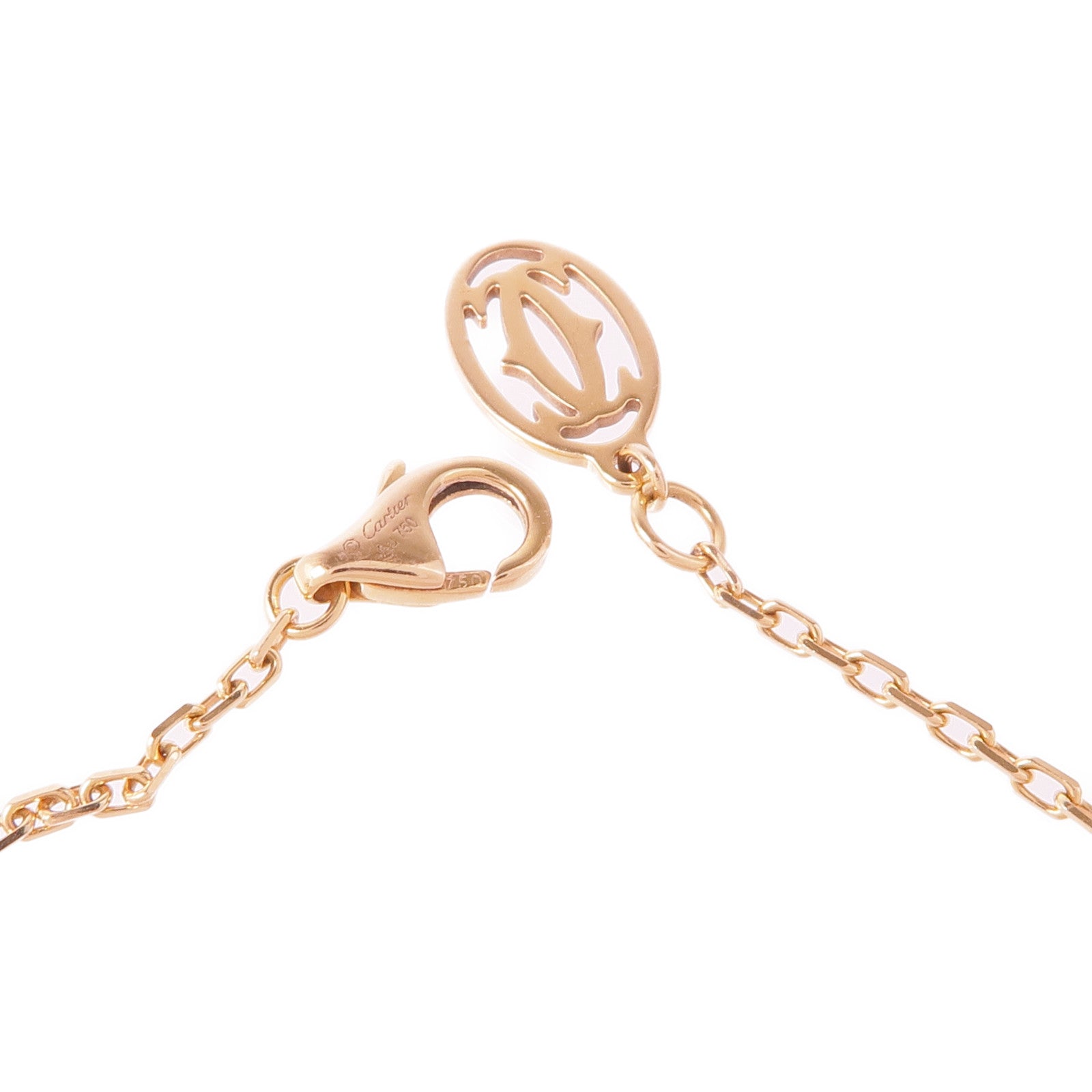 CARTIER 18K玫瑰金/藍寶石d'Amour Blaceret手鏈