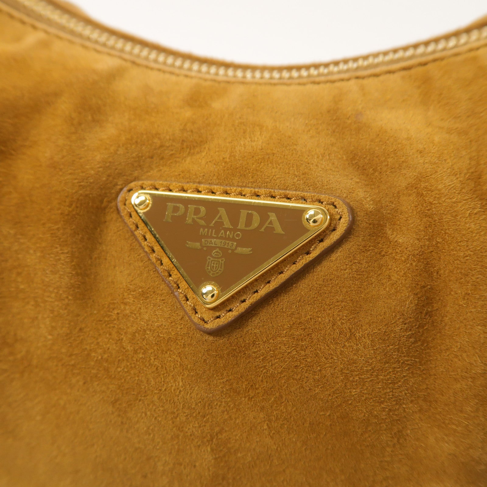 PRADA 麂皮皮革Aimee Bag手挽肩背兩用袋