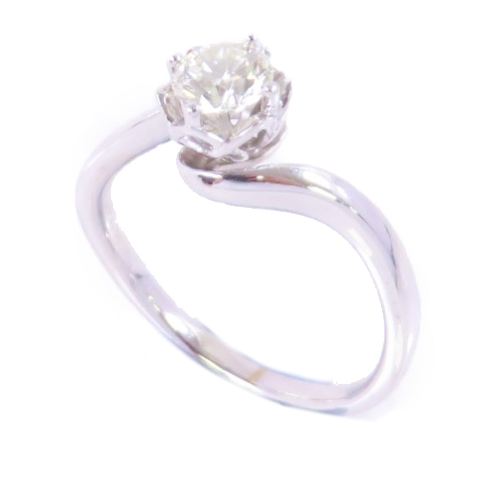 JEWELRY 【激減優惠】18K白金Diamond Ring 0.635ct鑽石戒指US#8