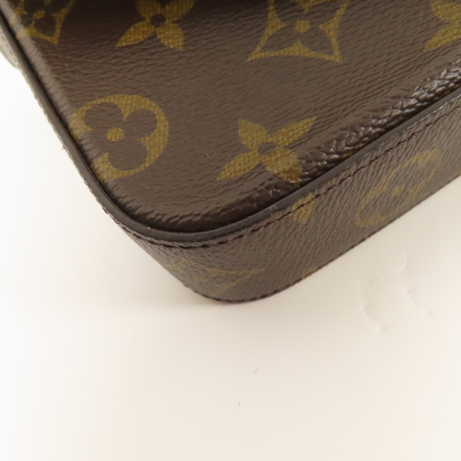 LOUIS VUITTON LV GHW Felicie Strap & Go Shoulder Bag M80091 Monogram Brown/Green