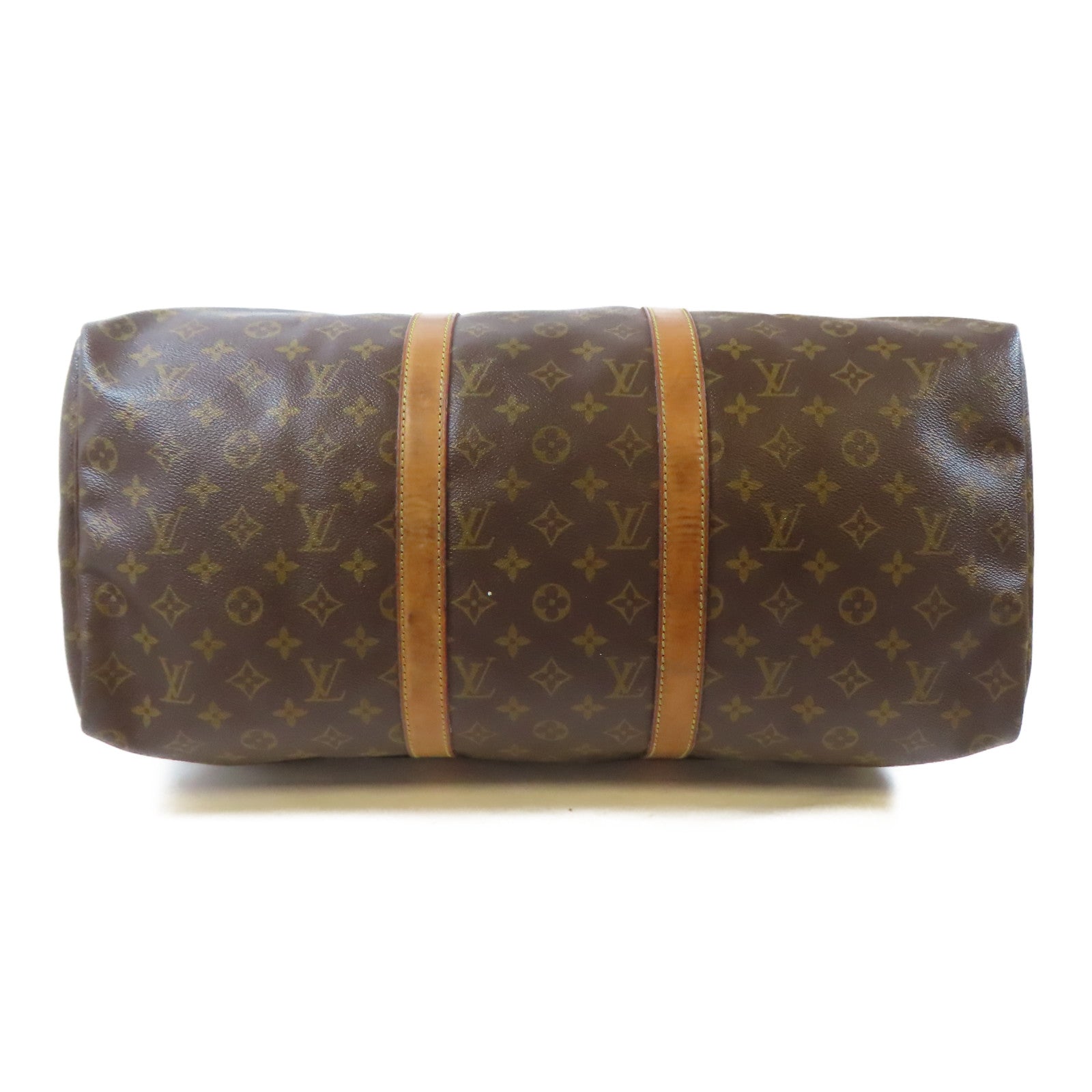 LOUIS VUITTON Monogram Keepall 50金扣手挽袋啡色