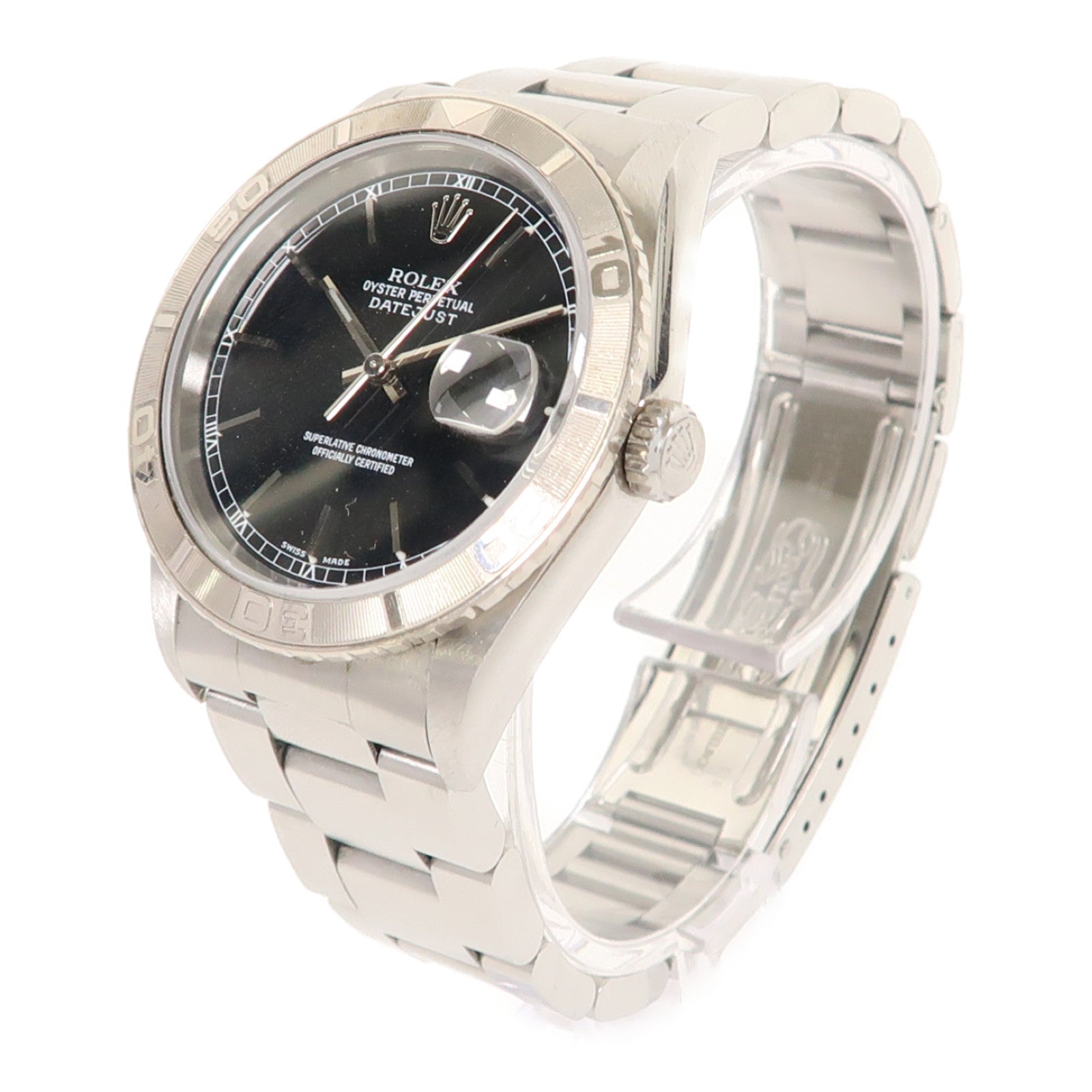 ROLEX Datejust不鏽鋼手錶自動機芯黑色