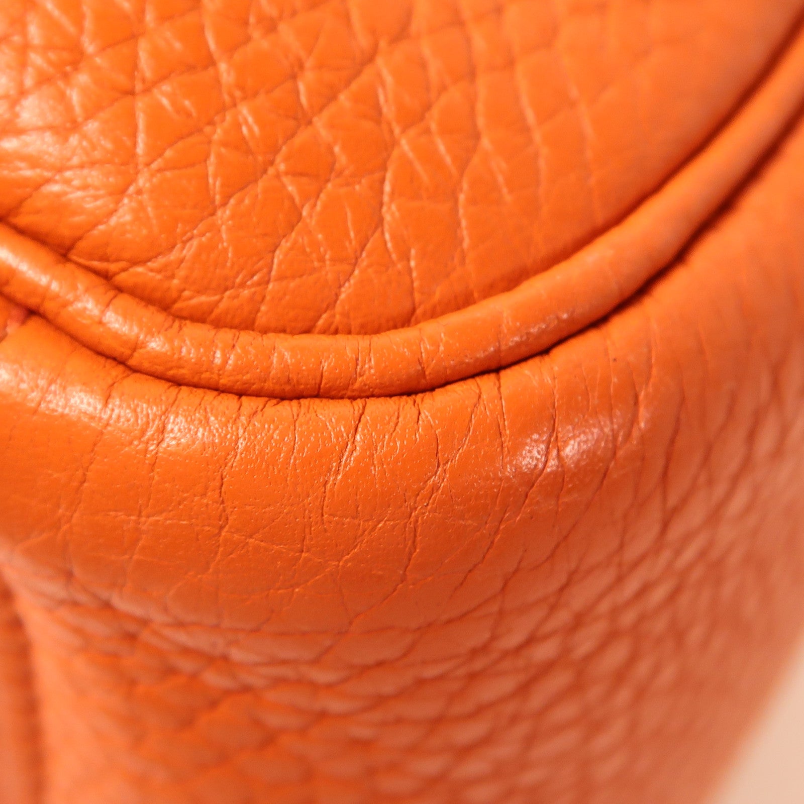 HERMES 【激減優惠】Clemence皮革Lindy 26銀扣手挽肩背兩用袋93 Orange/經典橘