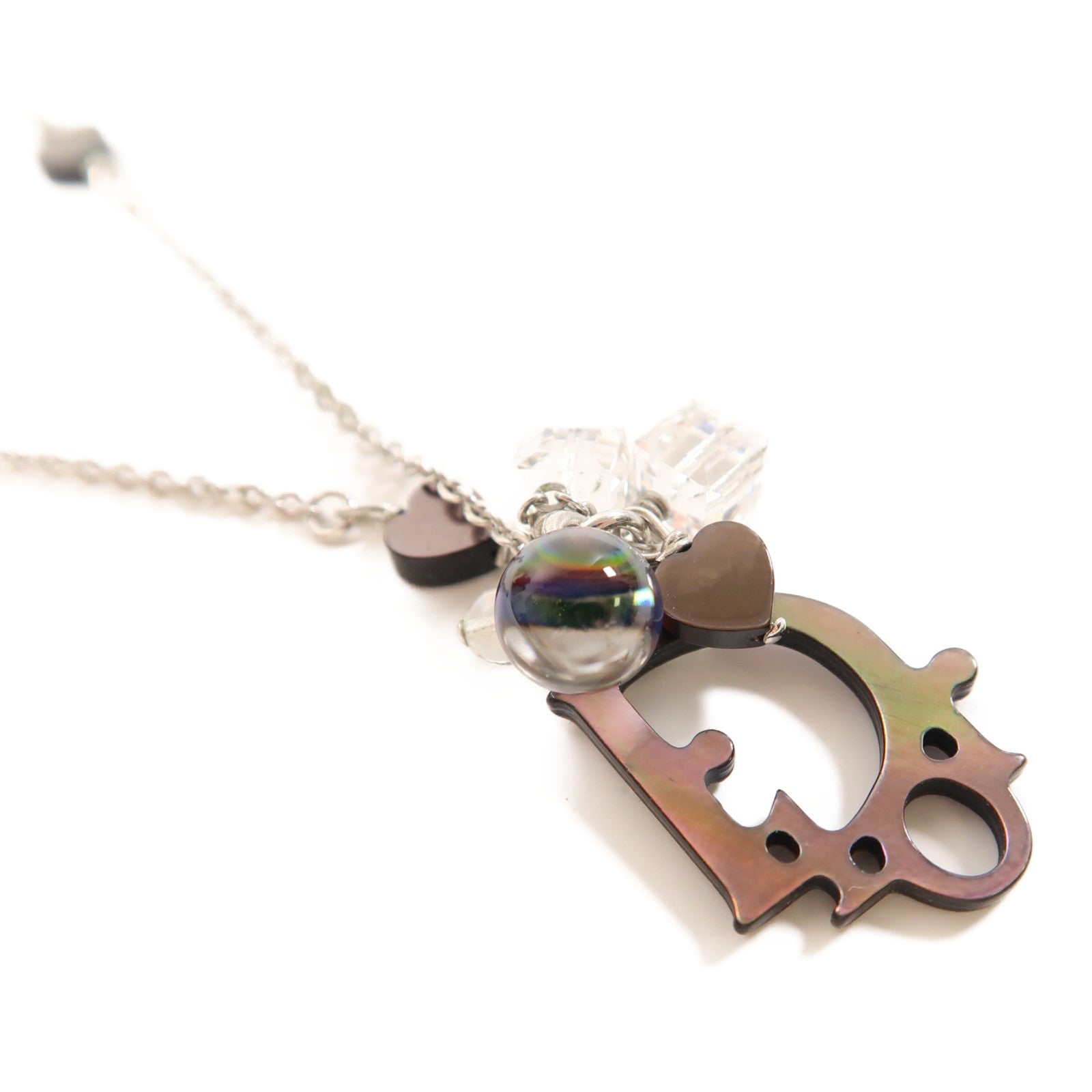 Dior CD Necklace PVC/Metal Silver