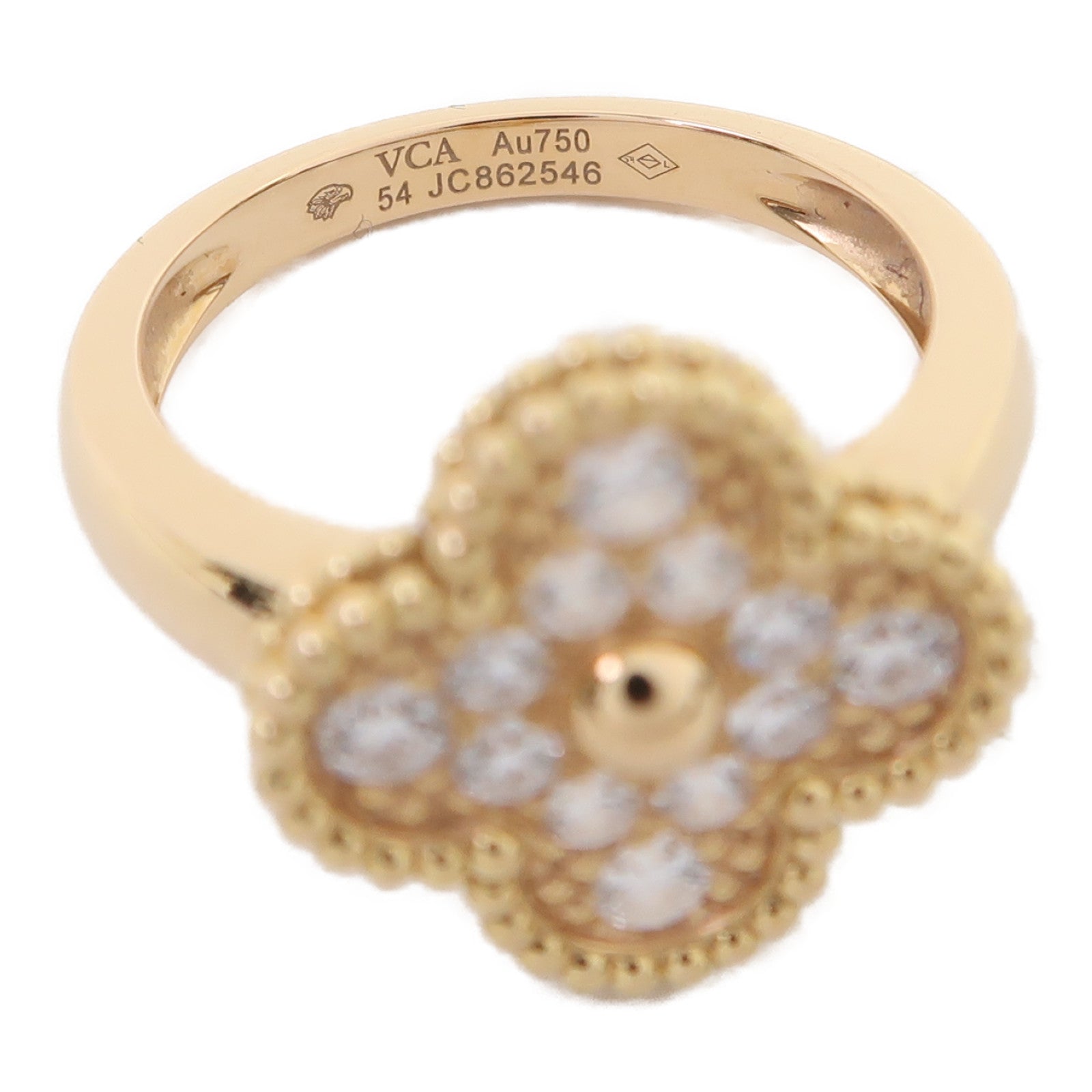 Van Cleef & Arpels 【激減優惠】18K黃金Vintage Alhambra戒指US#6.75