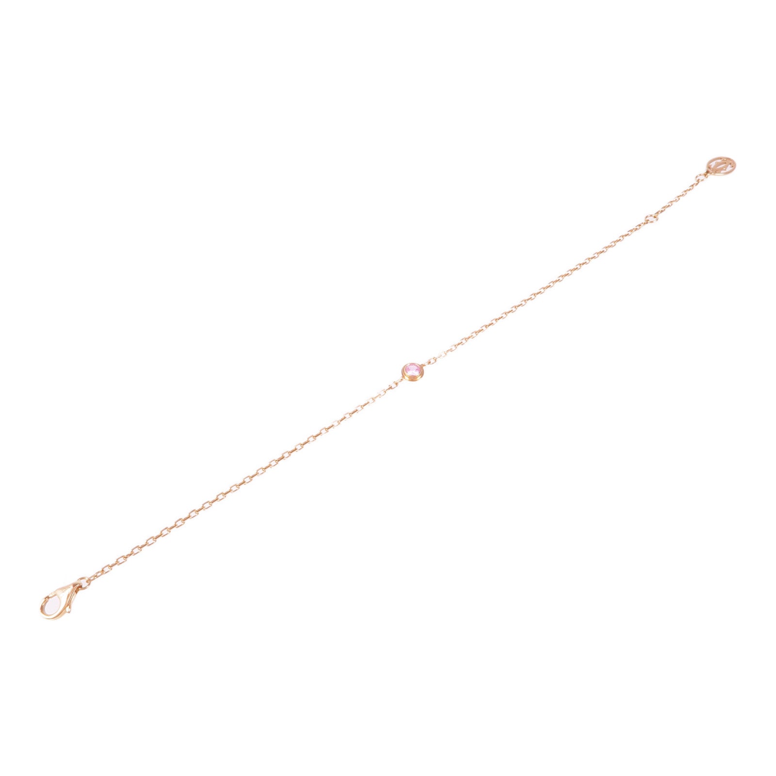 CARTIER 18K玫瑰金/藍寶石d'Amour Blaceret手鏈