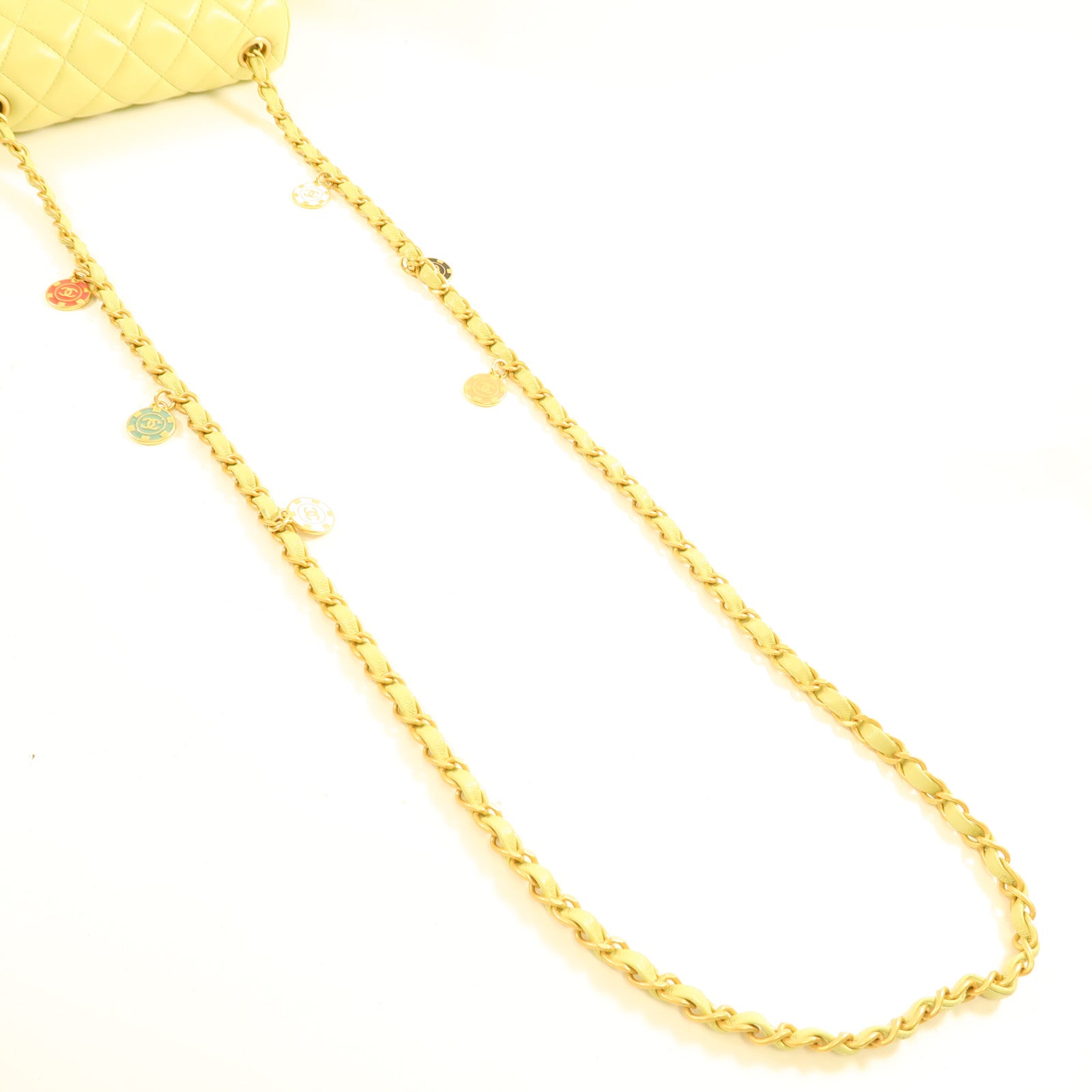 CHANEL 羊皮皮革Chain Shoulder金扣肩背袋