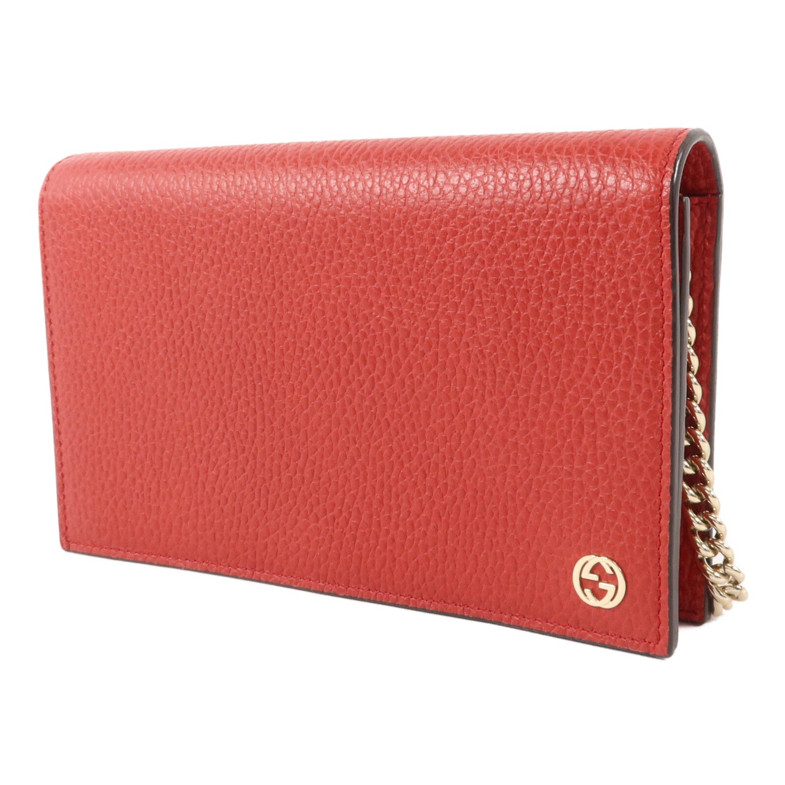 GUCCI 牛皮皮革Chain Shoulder Bag鏈帶肩背袋