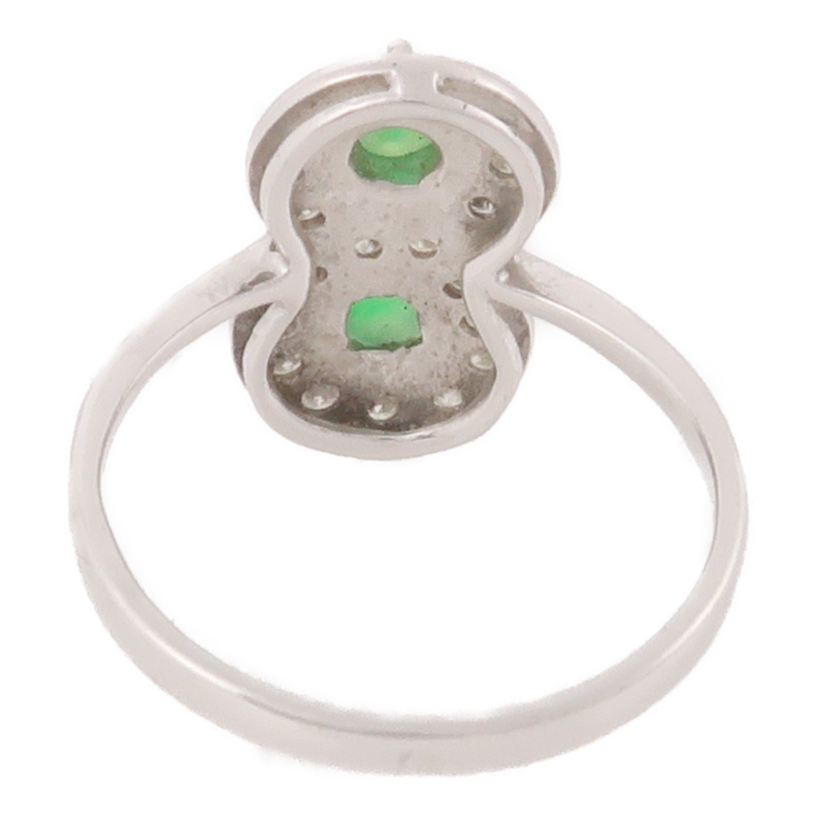 JEWELRY 【激減優惠】18K白金Jade Ring綠寶石戒指US#6