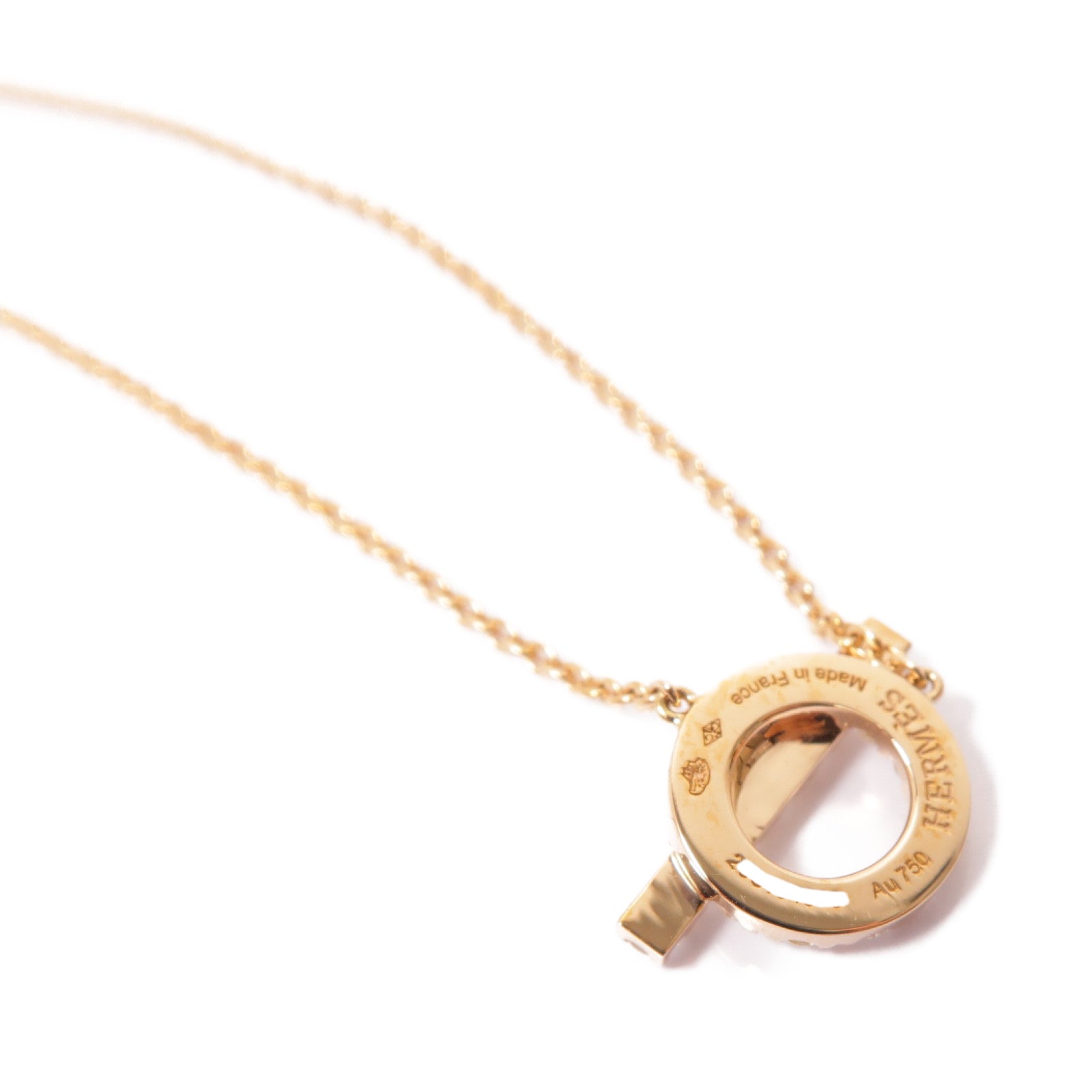 HERMES 18K黃金Finesse Diamond Necklace鑚石項鍊