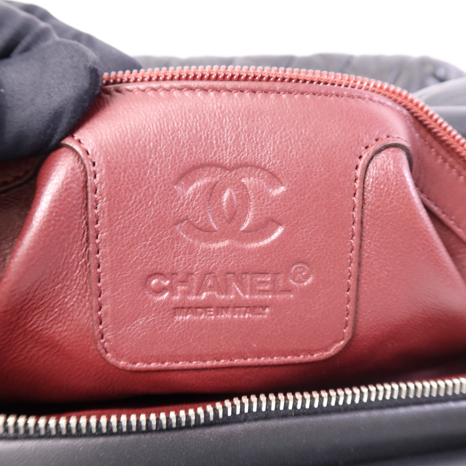 CHANEL 牛皮皮革Coco Cocoon銀扣手挽袋