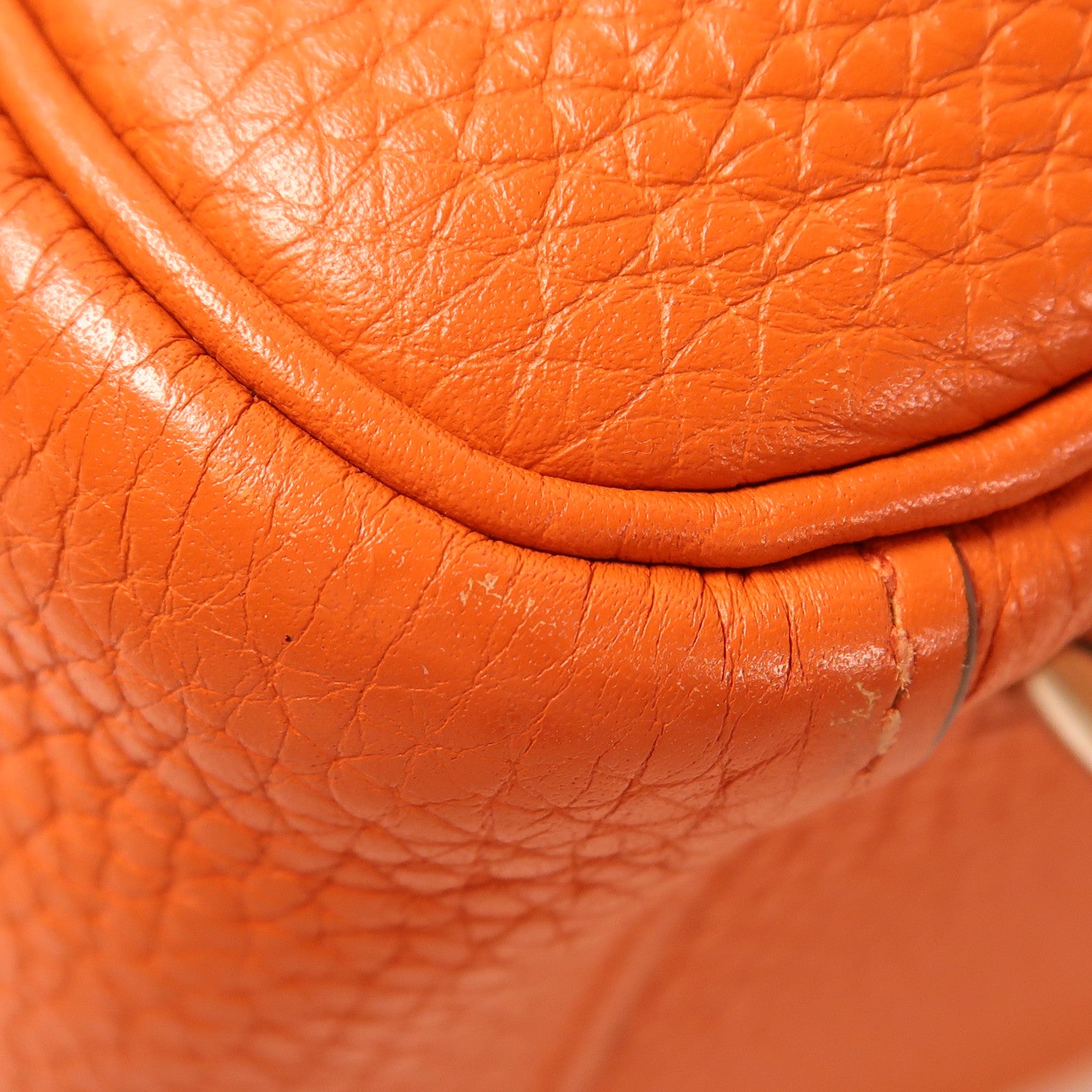 HERMES 【激減優惠】Clemence皮革Lindy 26銀扣手挽肩背兩用袋93 Orange/經典橘