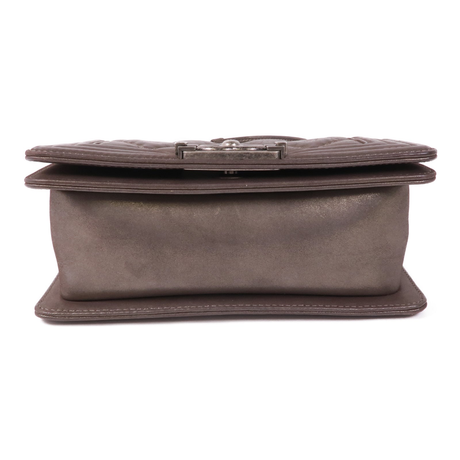 CHANEL 牛皮皮革Boy 20 Chain Shoulder Bag銀扣鏈帶肩背袋