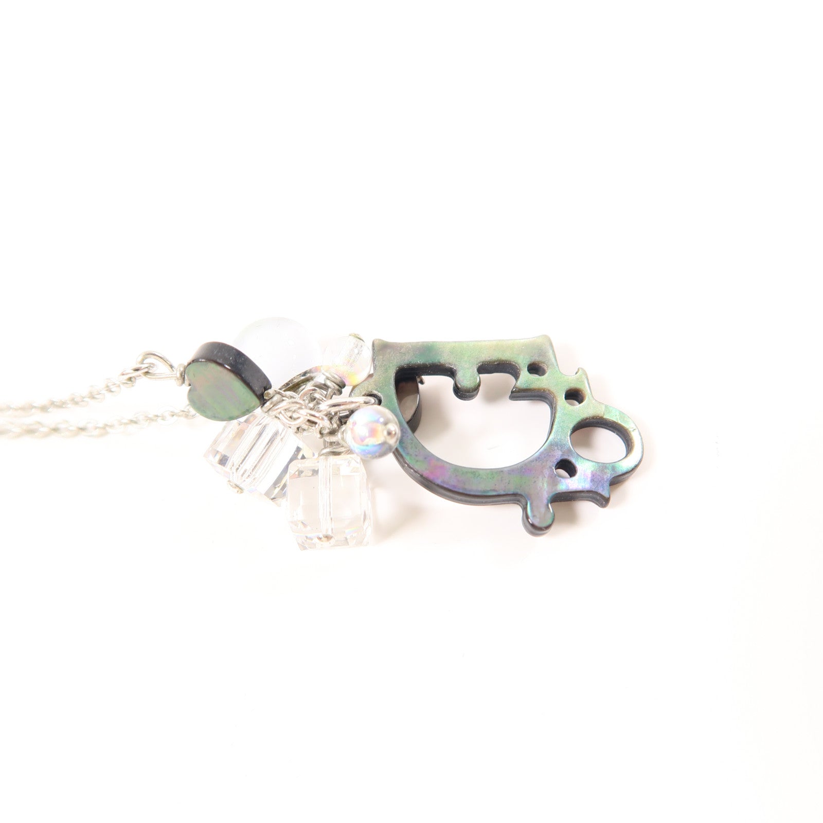 Dior CD Necklace PVC/Metal Silver