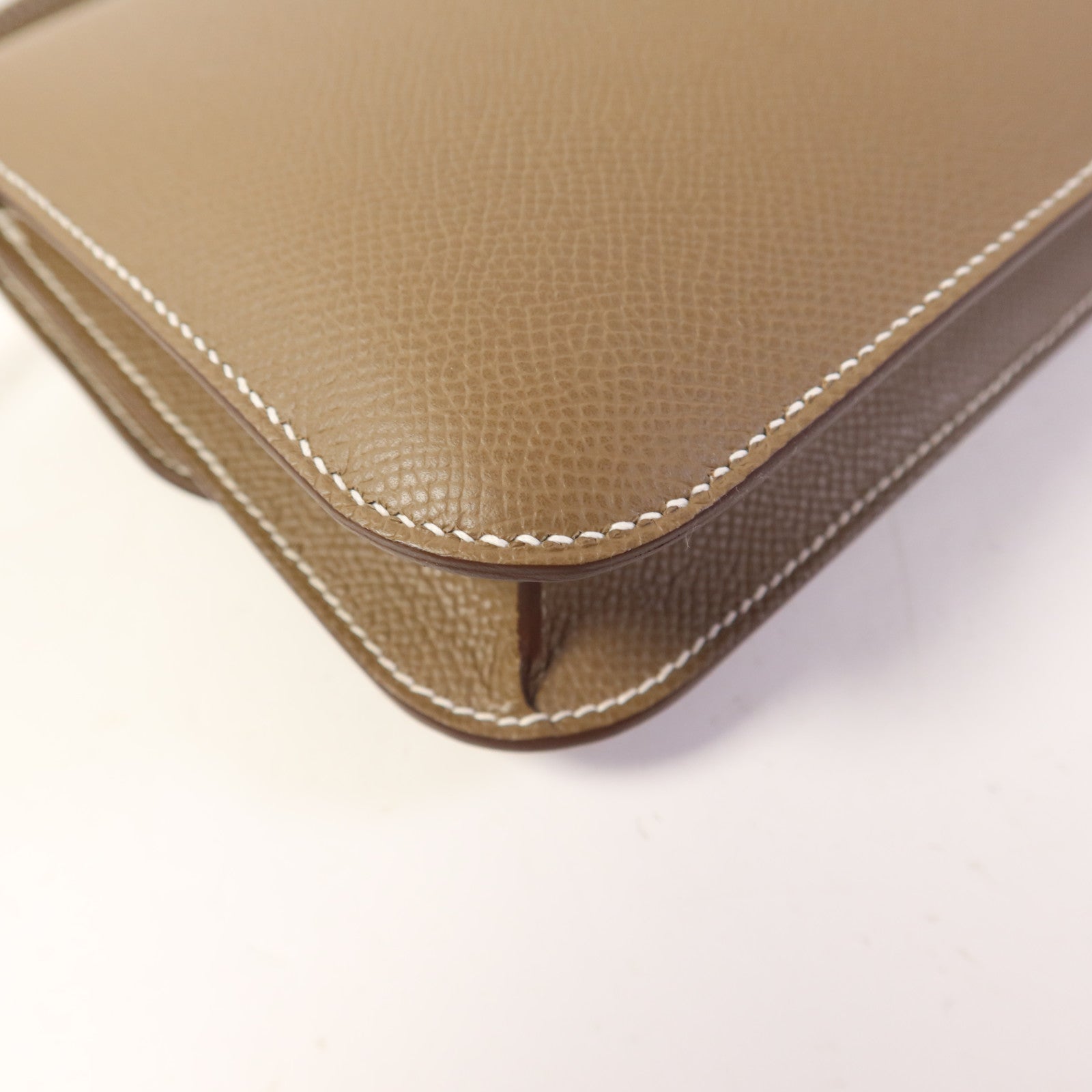 HERMES 【激減優惠】Epsom皮革Constance Elan金扣肩背袋Etoupe