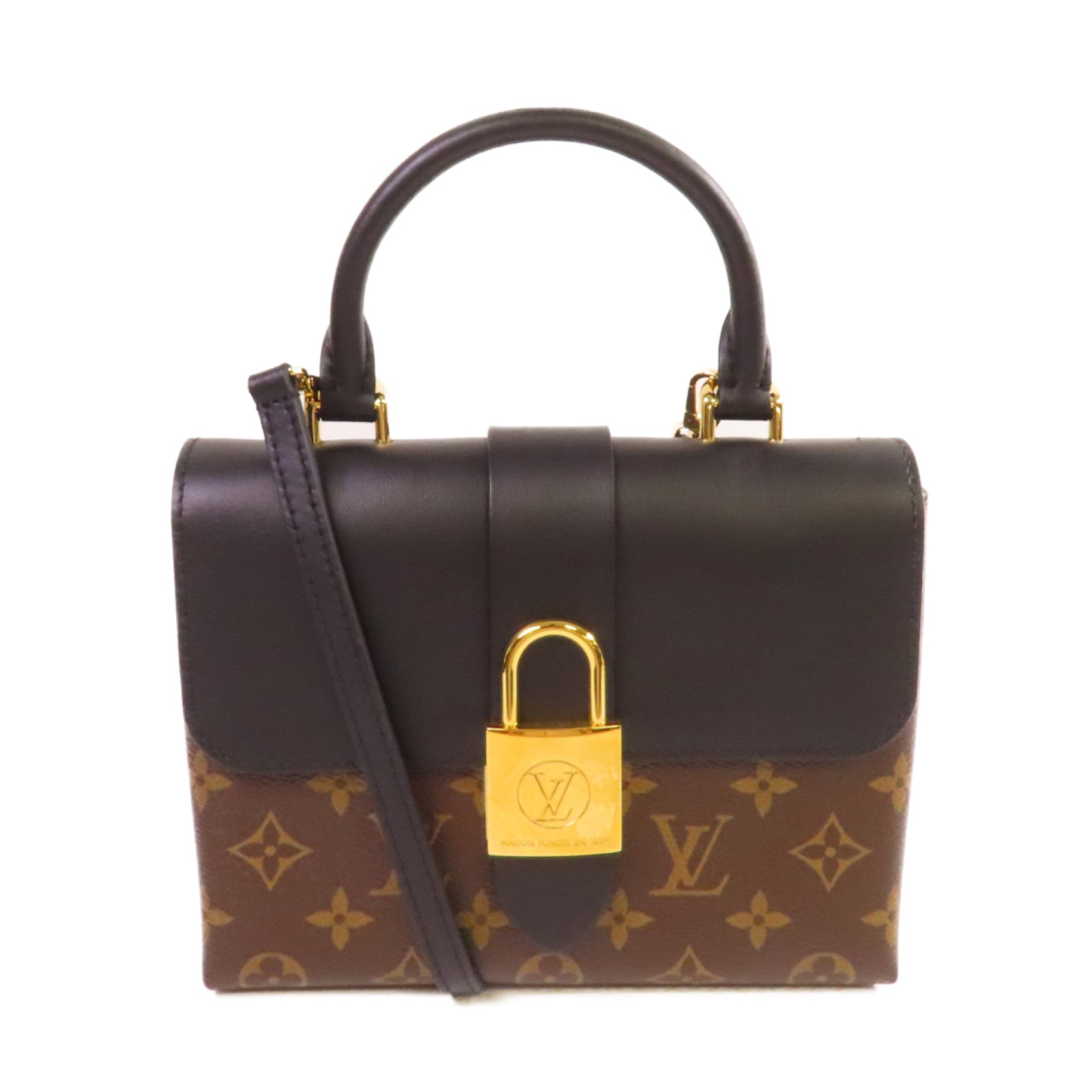 LOUIS VUITTON Monogram Locky BB 2Way Shoulder Bag金扣手挽肩背兩用袋啡色/黑色