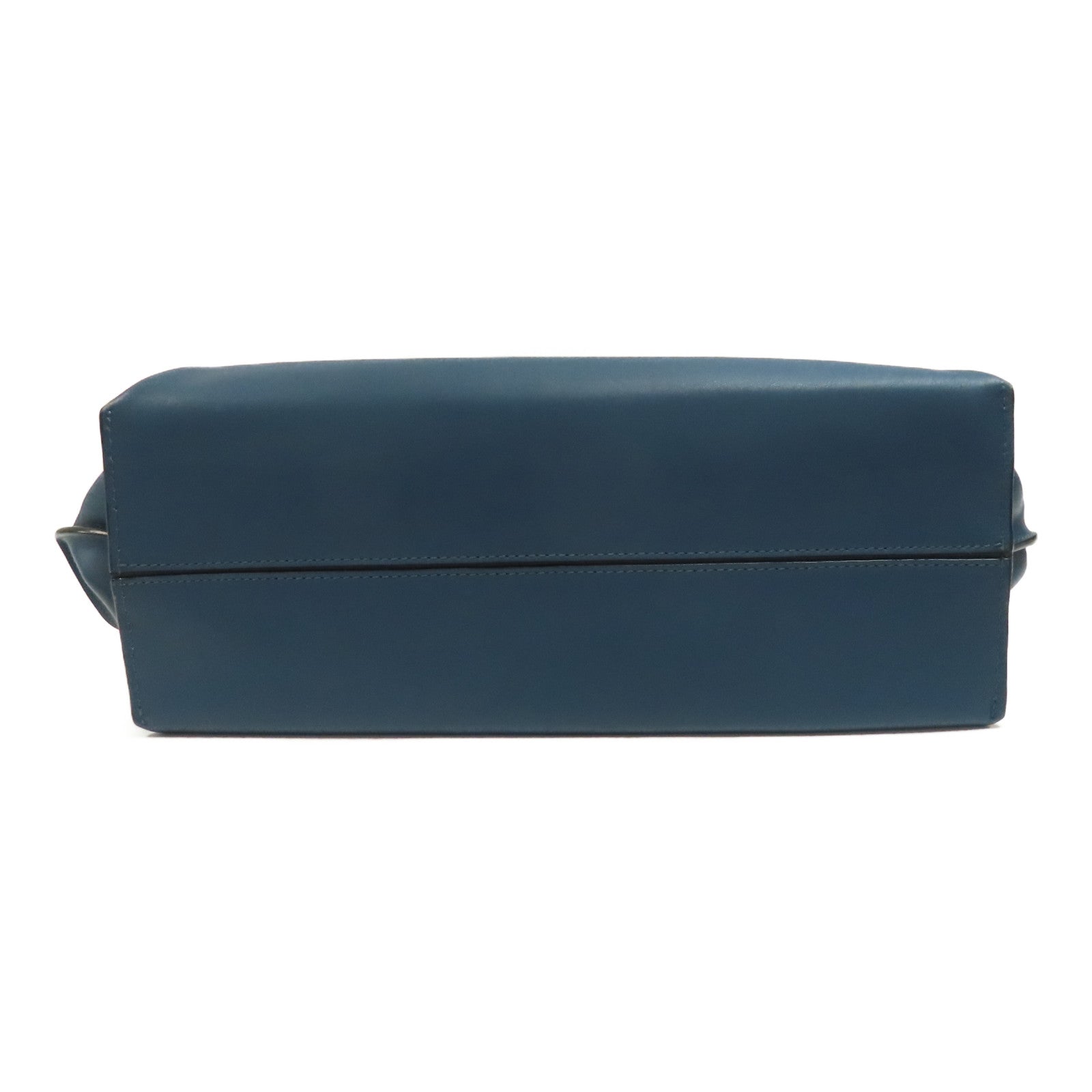 LOEWE 牛皮皮革Tote Bag銀扣手挽袋藍色