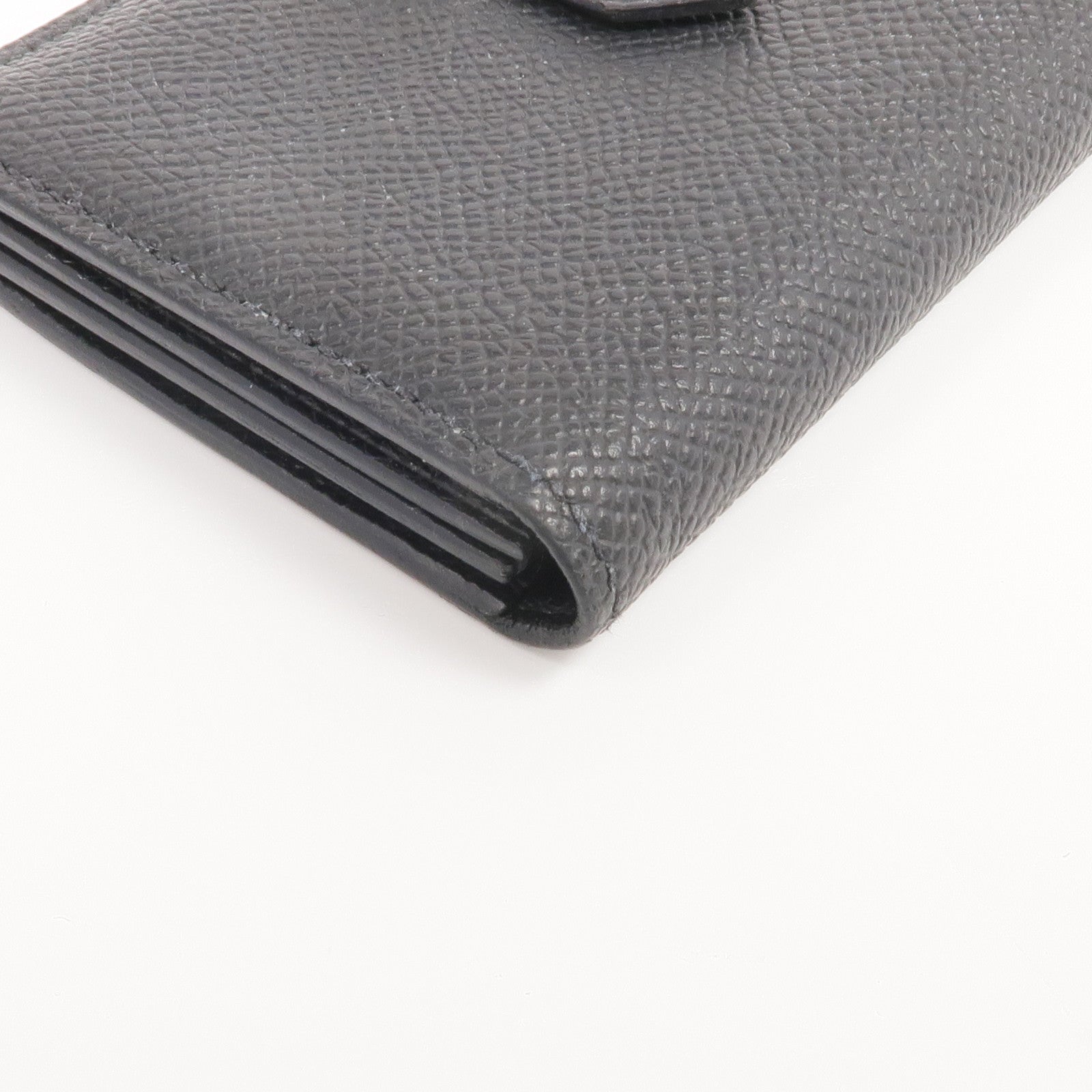 HERMES Epsom皮革Bearn Card Holder銀扣卡片套Noir