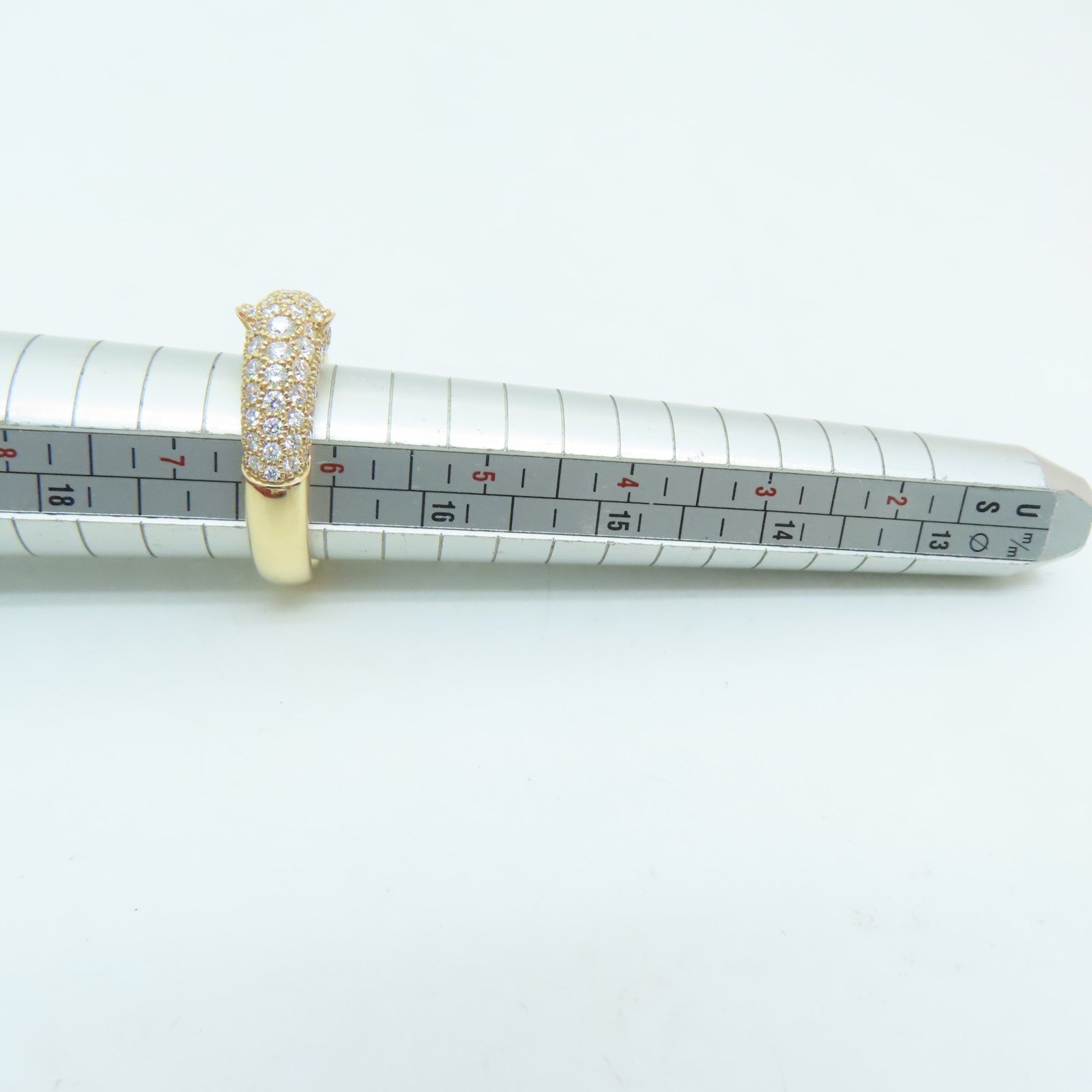CARTIER 18K玫瑰金Panthere De Cartier Ring钻石戒指US#6.5/ #53