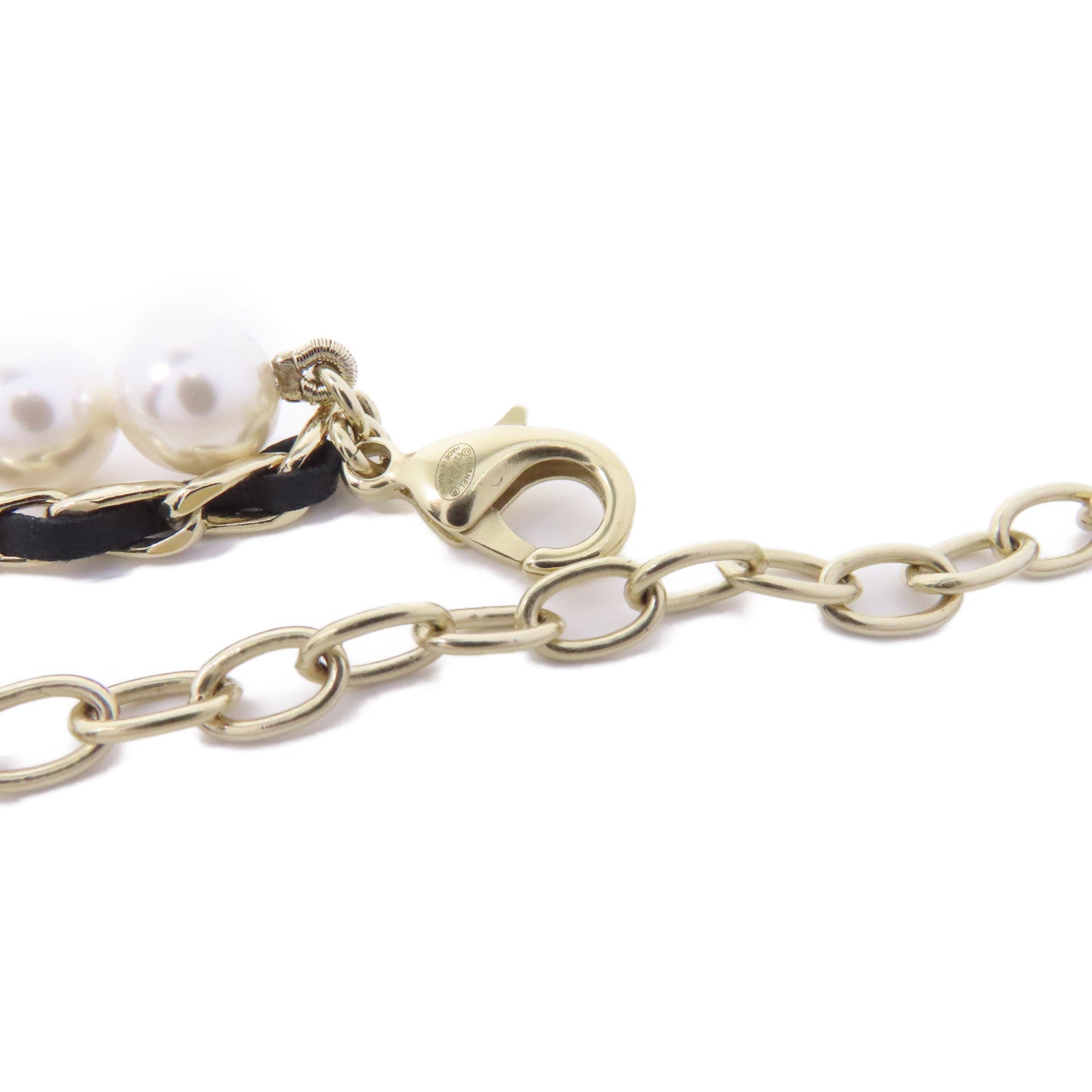 CHANEL 金屬Necklace項鍊金色/白色