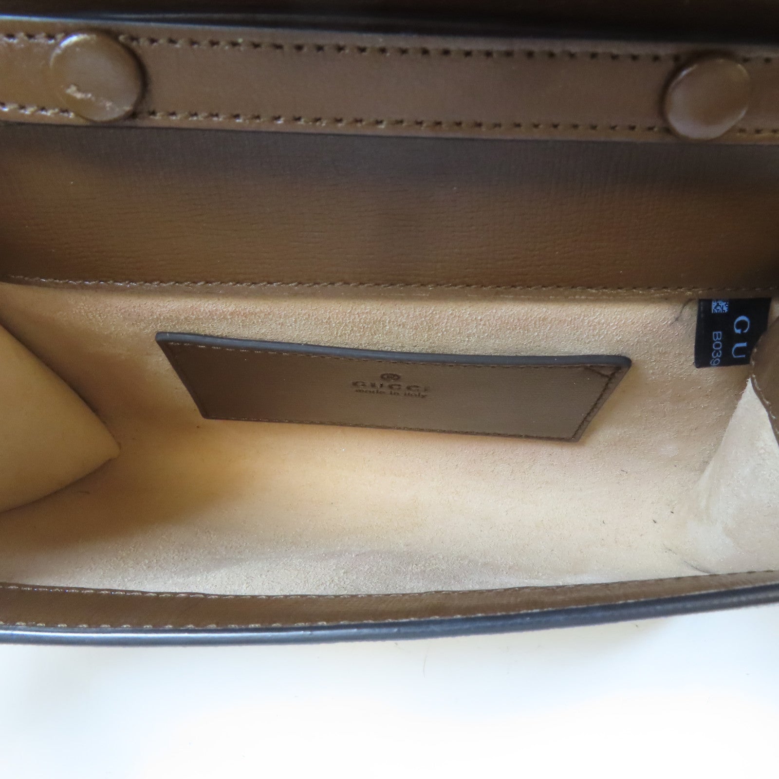 GUCCI 塗層帆布Horsebit 1955 Mini Bag金扣手挽肩背兩用袋啡色