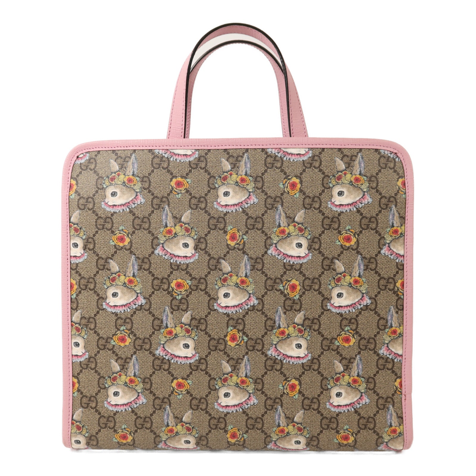 GUCCI 塗層帆布Tote Bag銀扣手挽肩背兩用袋