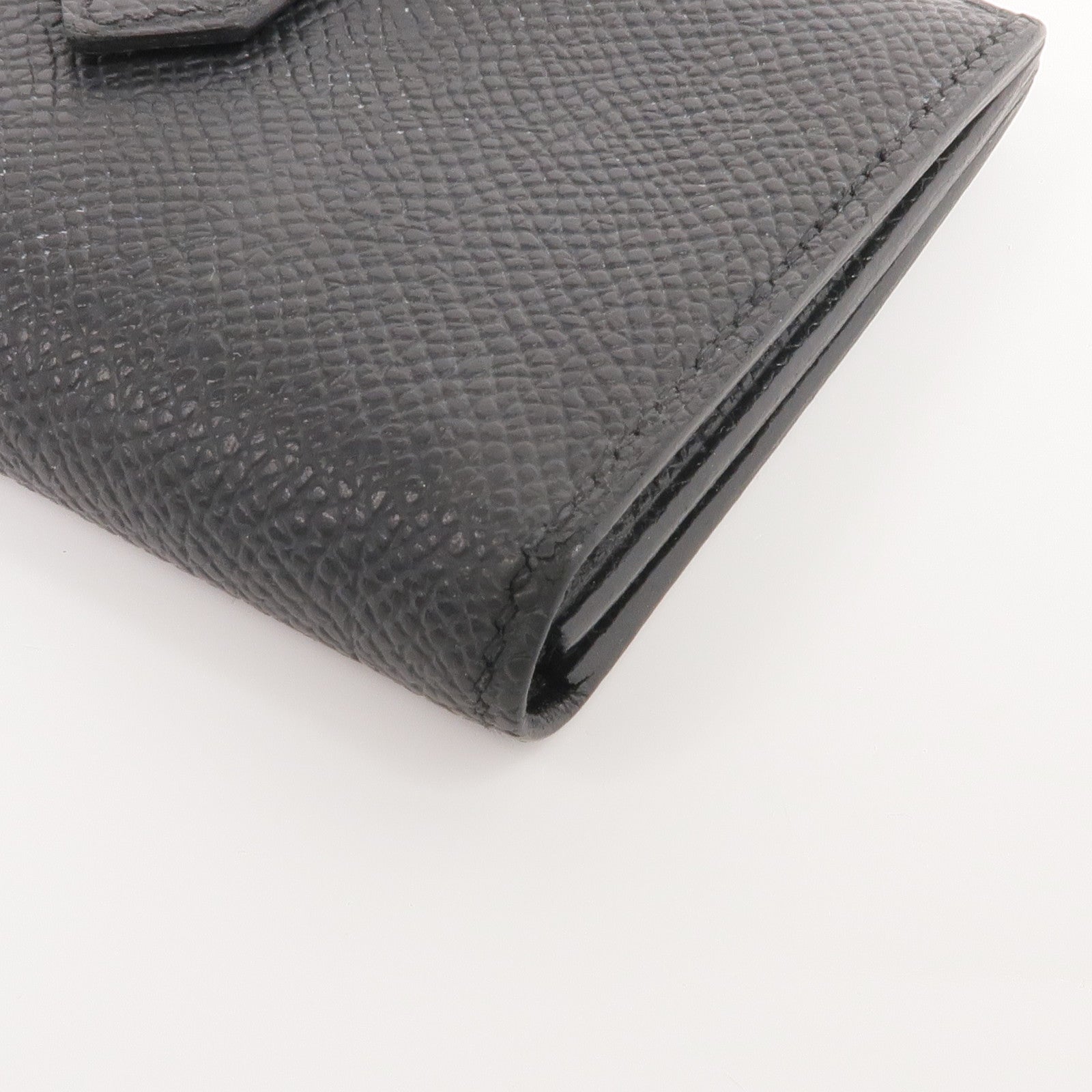 HERMES Epsom皮革Bearn Card Holder銀扣卡片套Noir