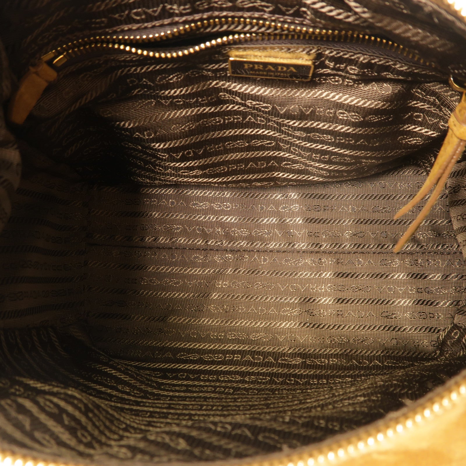 PRADA 麂皮皮革Aimee Bag手挽肩背兩用袋