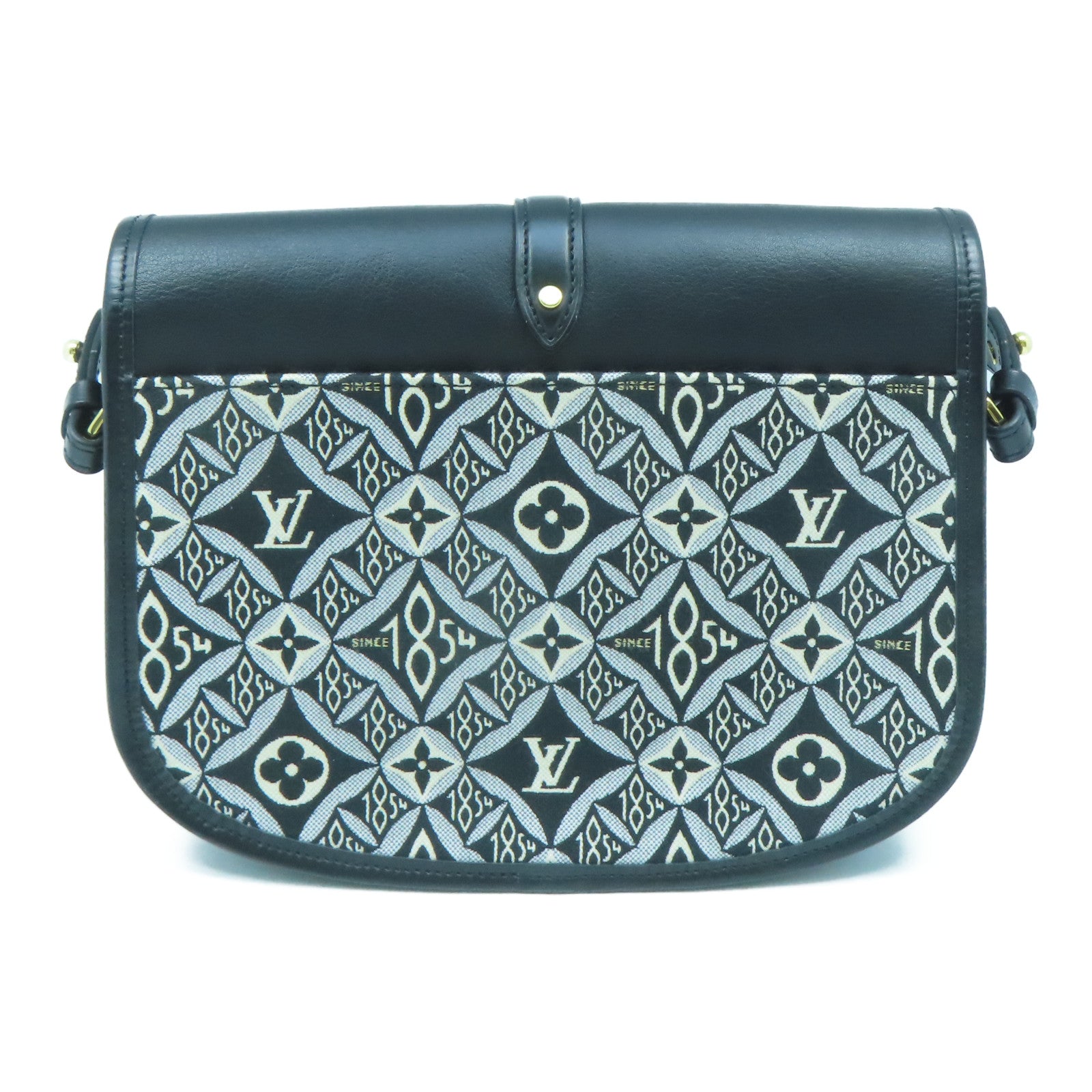 LOUIS VUITTON Monogram Jacquard Since 1854 Neo Saumur MM金扣肩背袋黑色