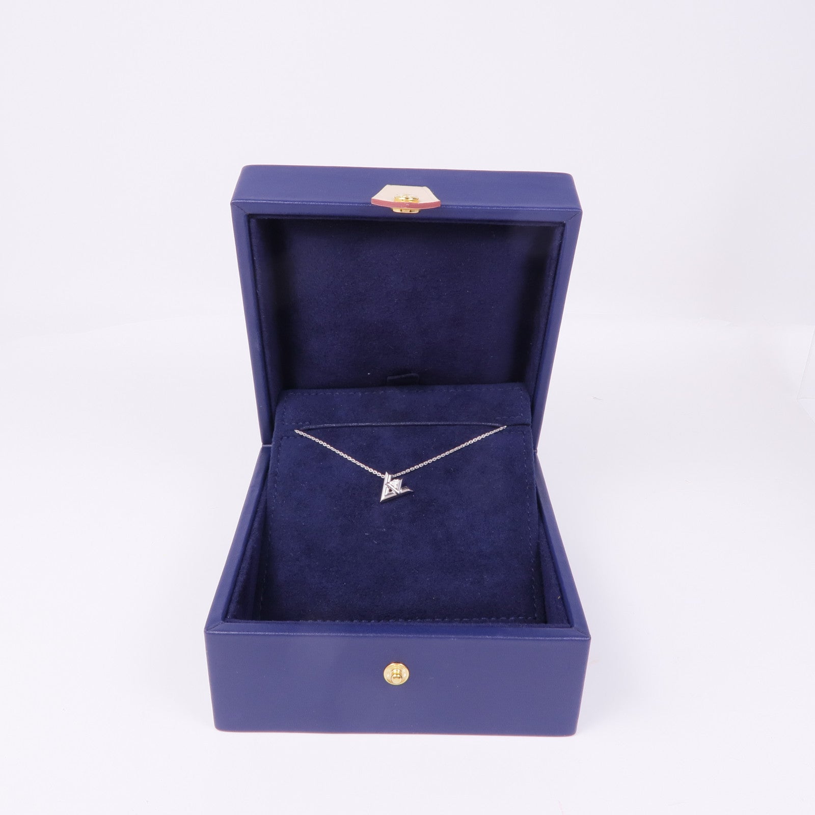 LOUIS VUITTON 18K白金LV Volt One鑽石項鍊