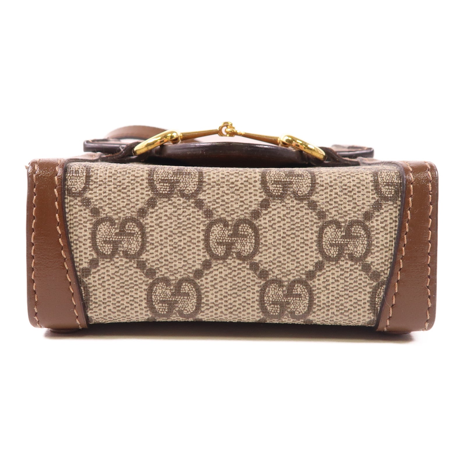 GUCCI 塗層帆布Horsebit 1955 Mini金扣肩背袋