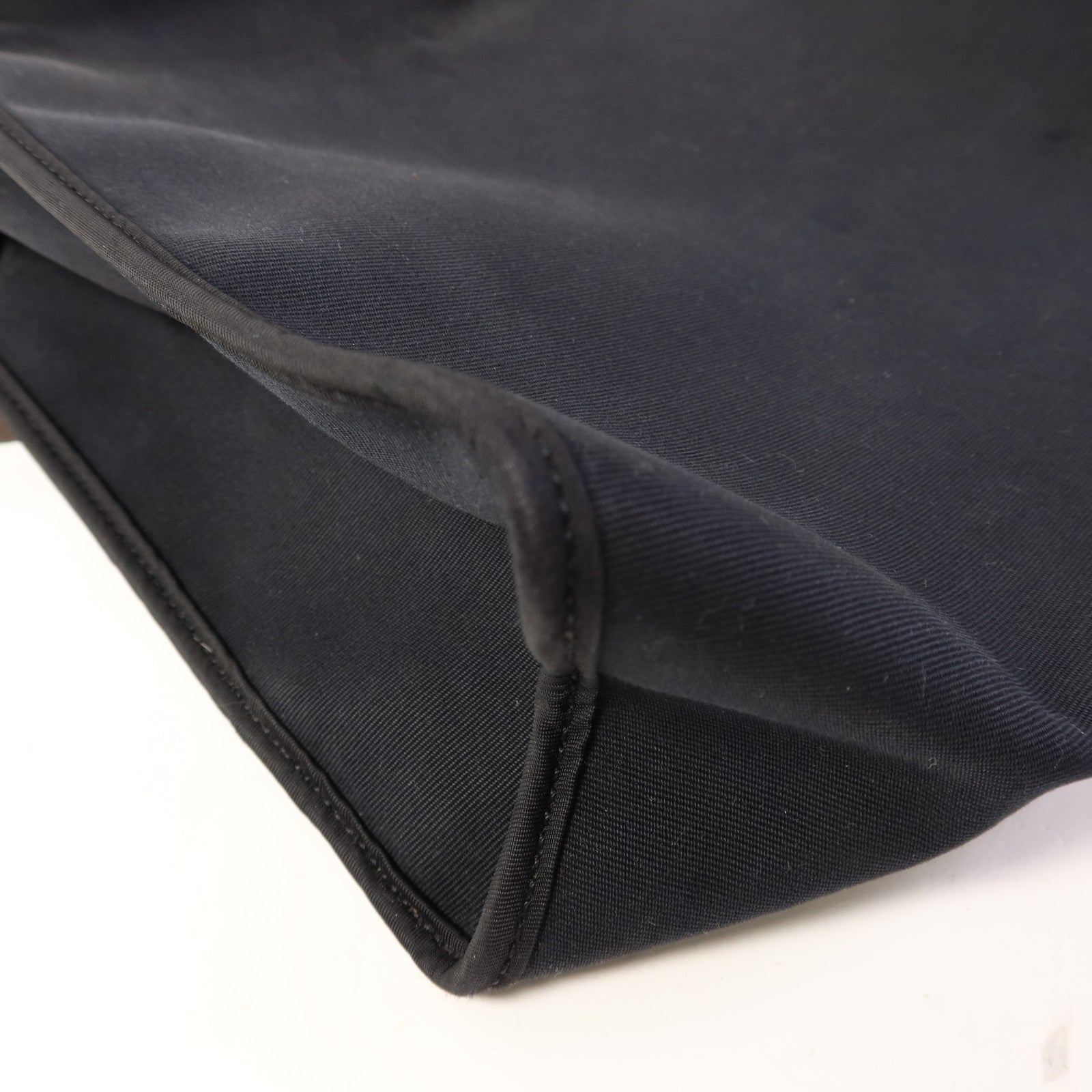 HERMES 帆布Herbag PM銀扣手挽肩背兩用袋Noir