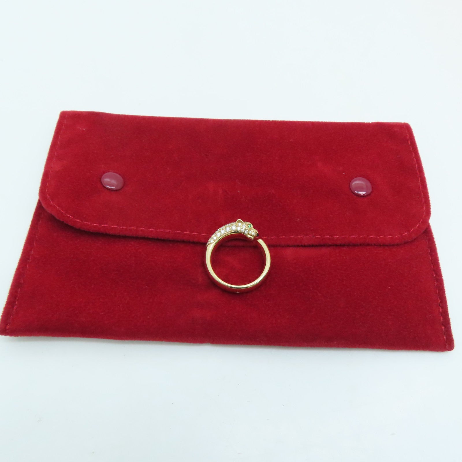 CARTIER 18K玫瑰金Panthere De Cartier Ring钻石戒指US#6.5/ #53