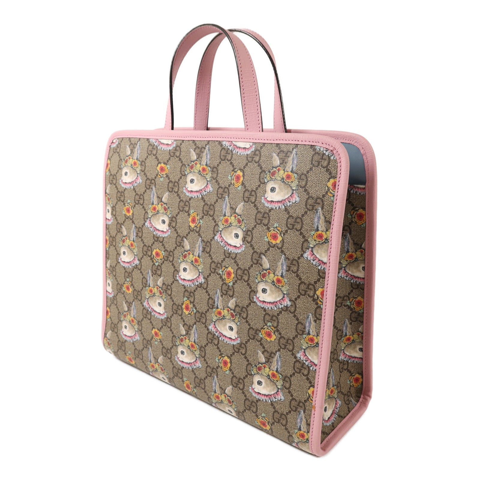 GUCCI 塗層帆布Tote Bag銀扣手挽肩背兩用袋