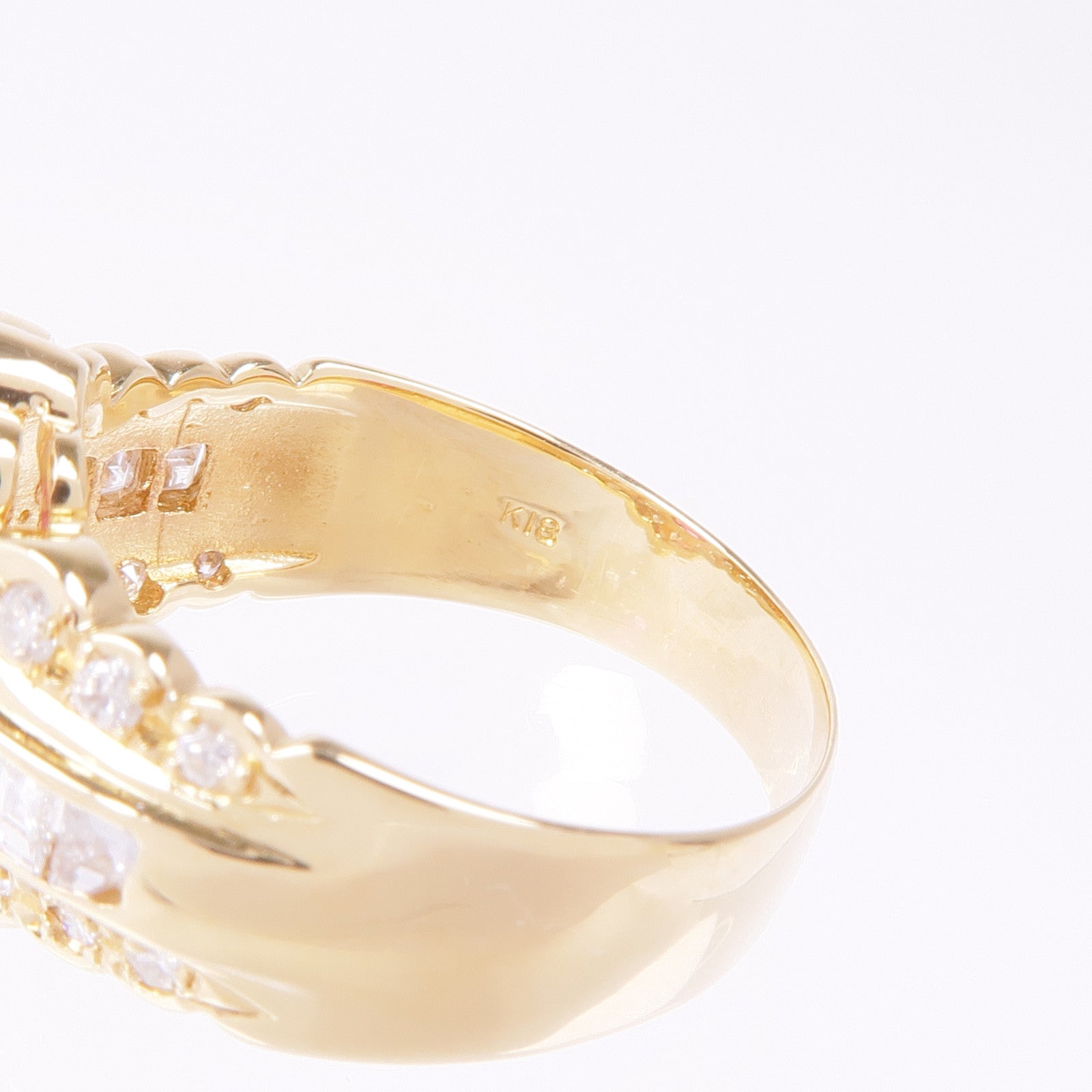 JEWELRY 18K黃金Ruby Diamond Ring紅寶石/鑽石戒指US#7.25