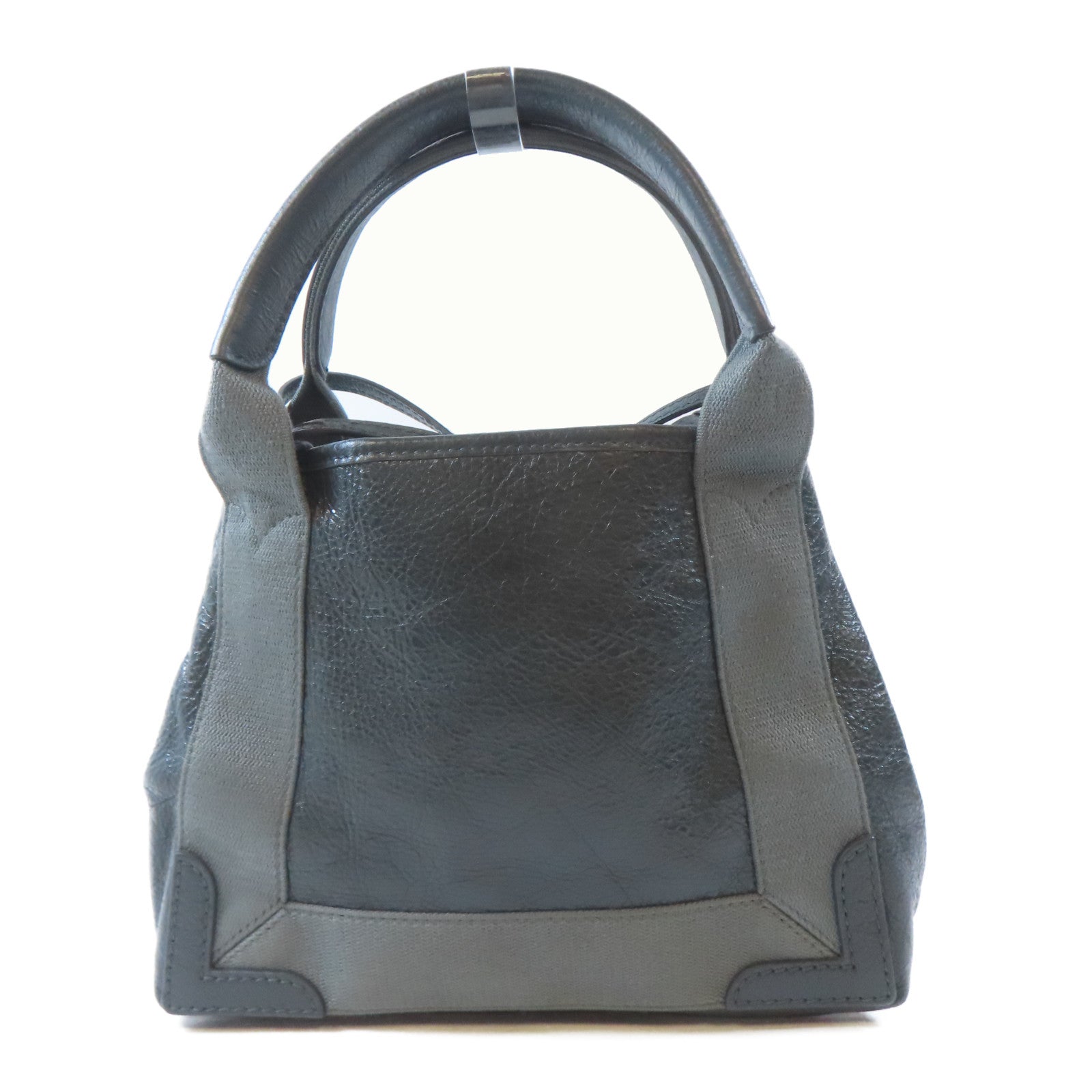BALENCIAGA 牛皮皮革2 Way Shoulder Bag銀扣手挽肩背兩用袋灰色