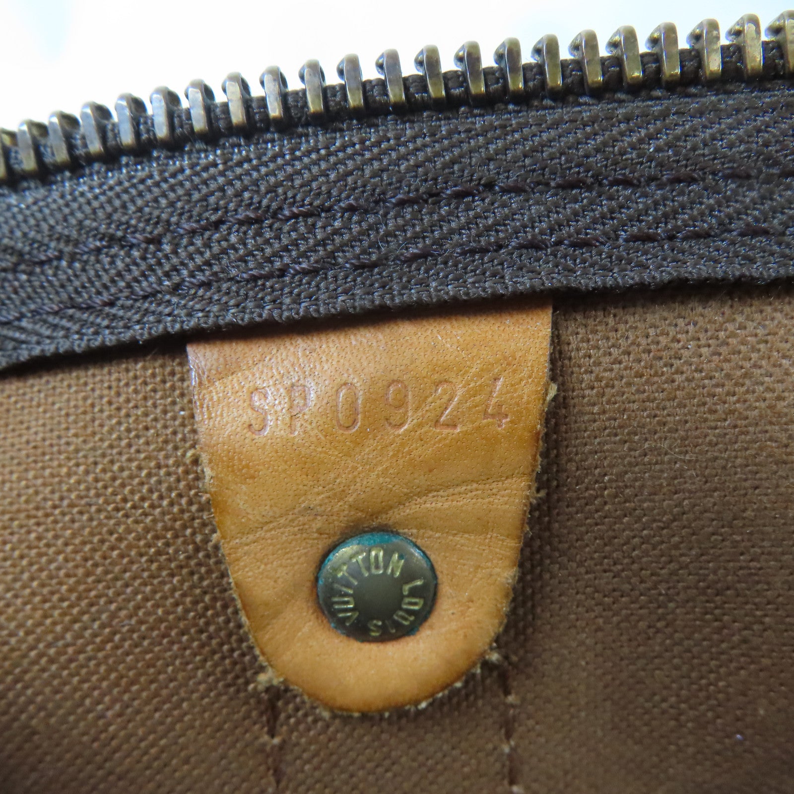 LOUIS VUITTON Monogram Keepall 50金扣手挽袋啡色