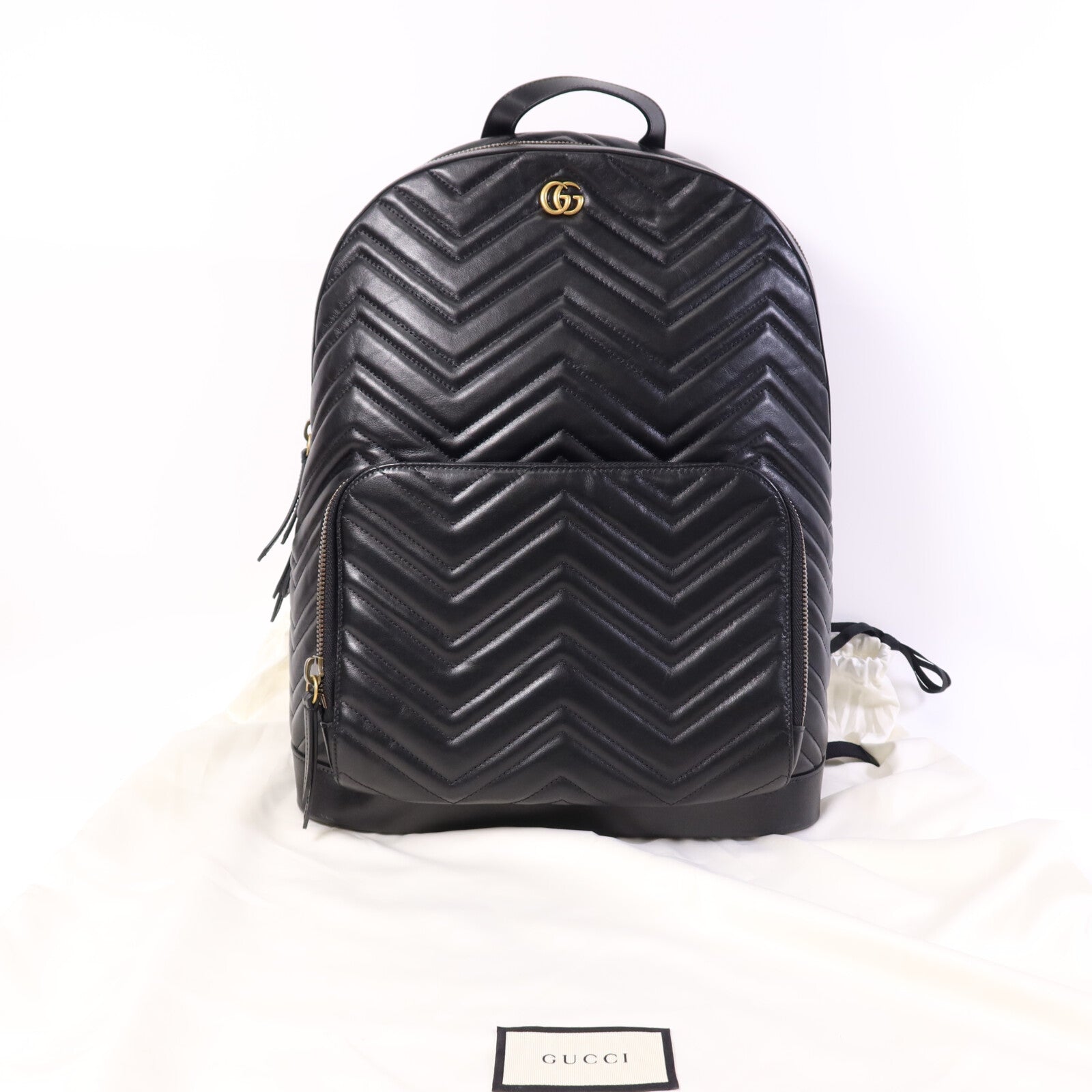 GUCCI 【激減優惠】羊皮皮革Backpack金扣背包