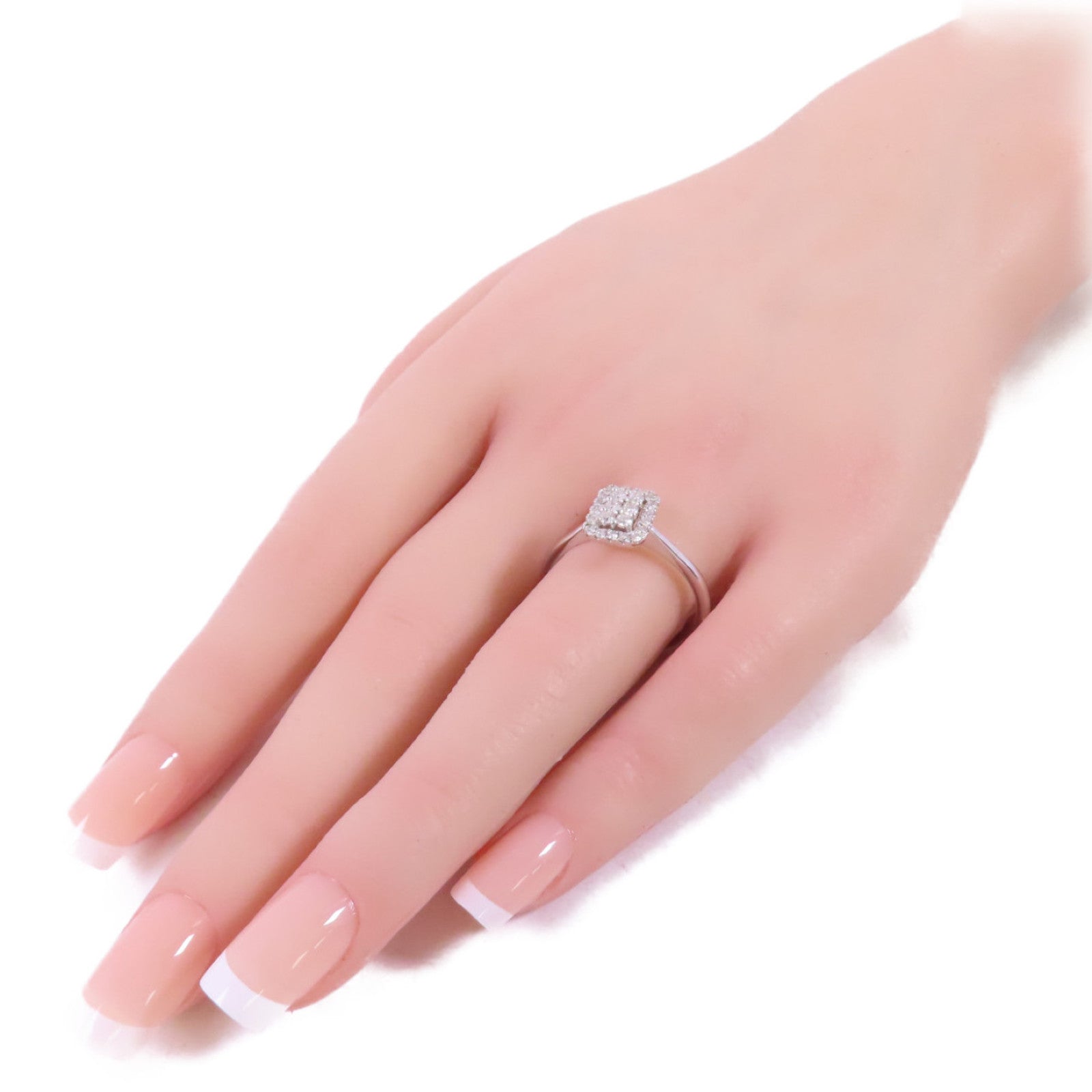 JEWELRY (PRICE DOWN) 0.49ct Diamond Ring US#9.75 18K White Gold