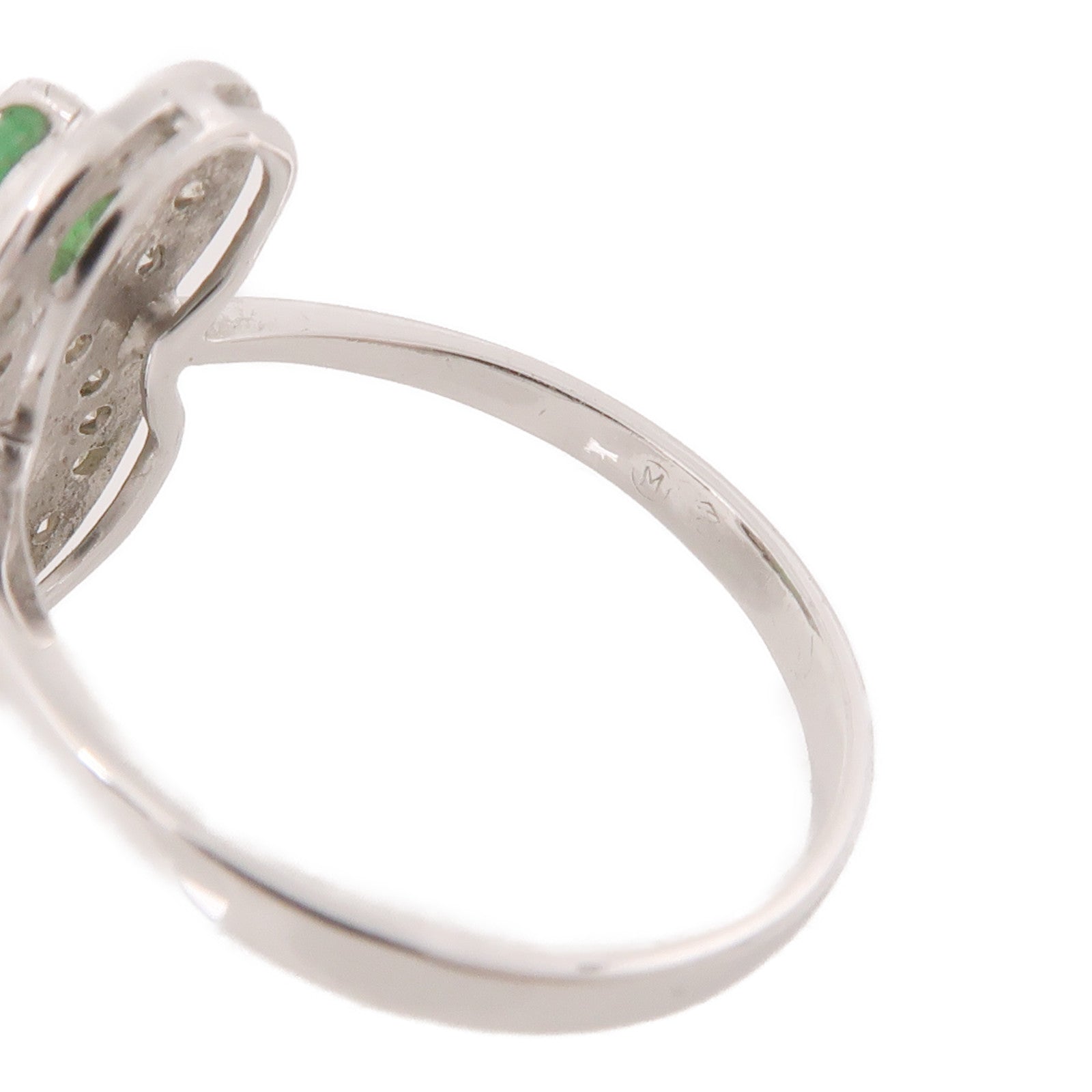 JEWELRY 【激減優惠】18K白金Jade Ring綠寶石戒指US#6