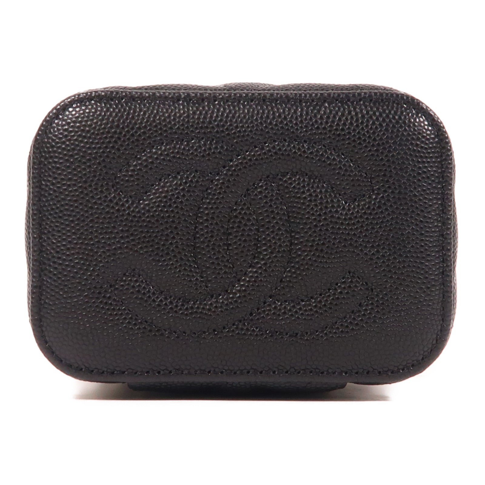 CHANEL 牛皮皮革Chain Shoulder金扣鏈帶肩背袋黑色