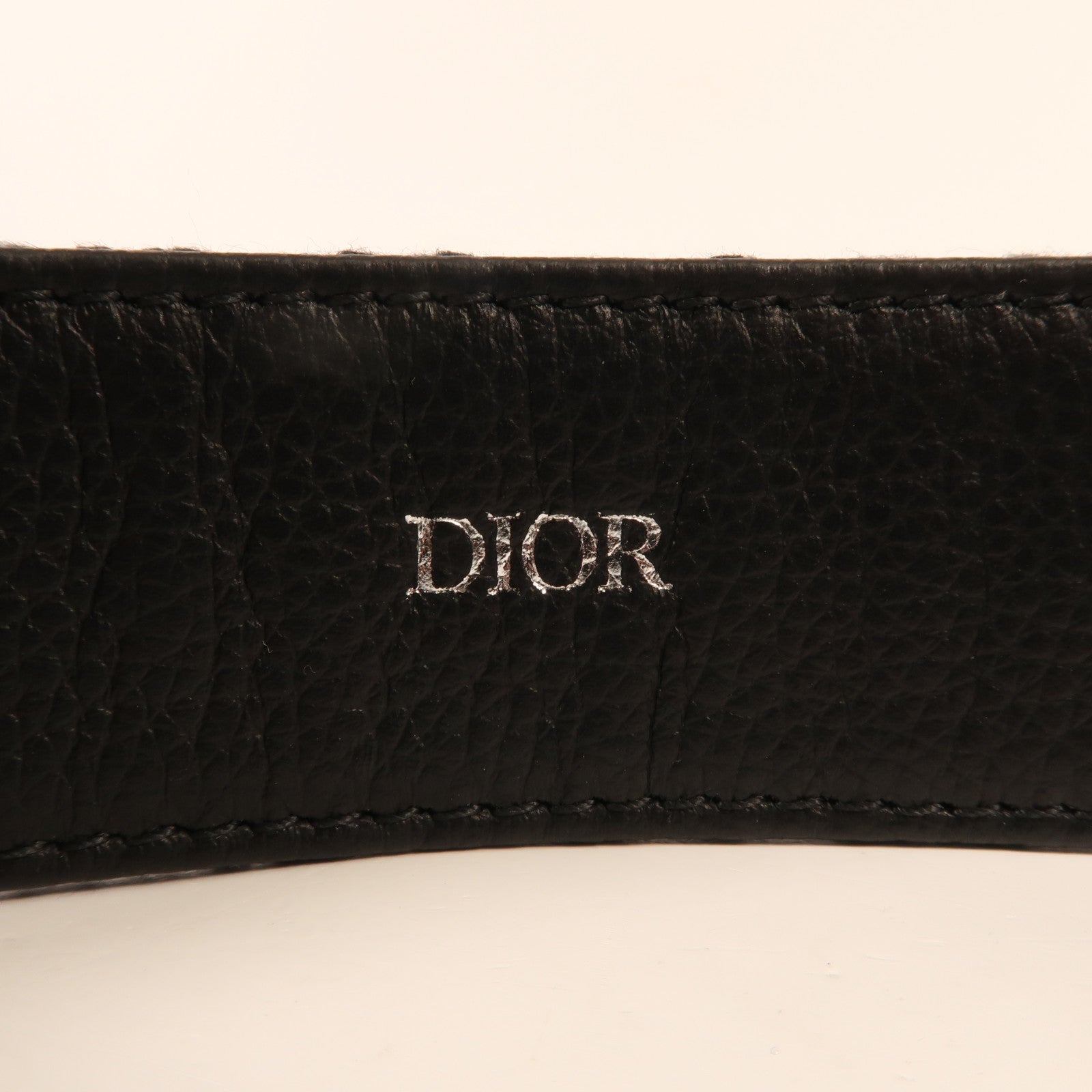 Dior 帆布Oblique銀扣皮帶