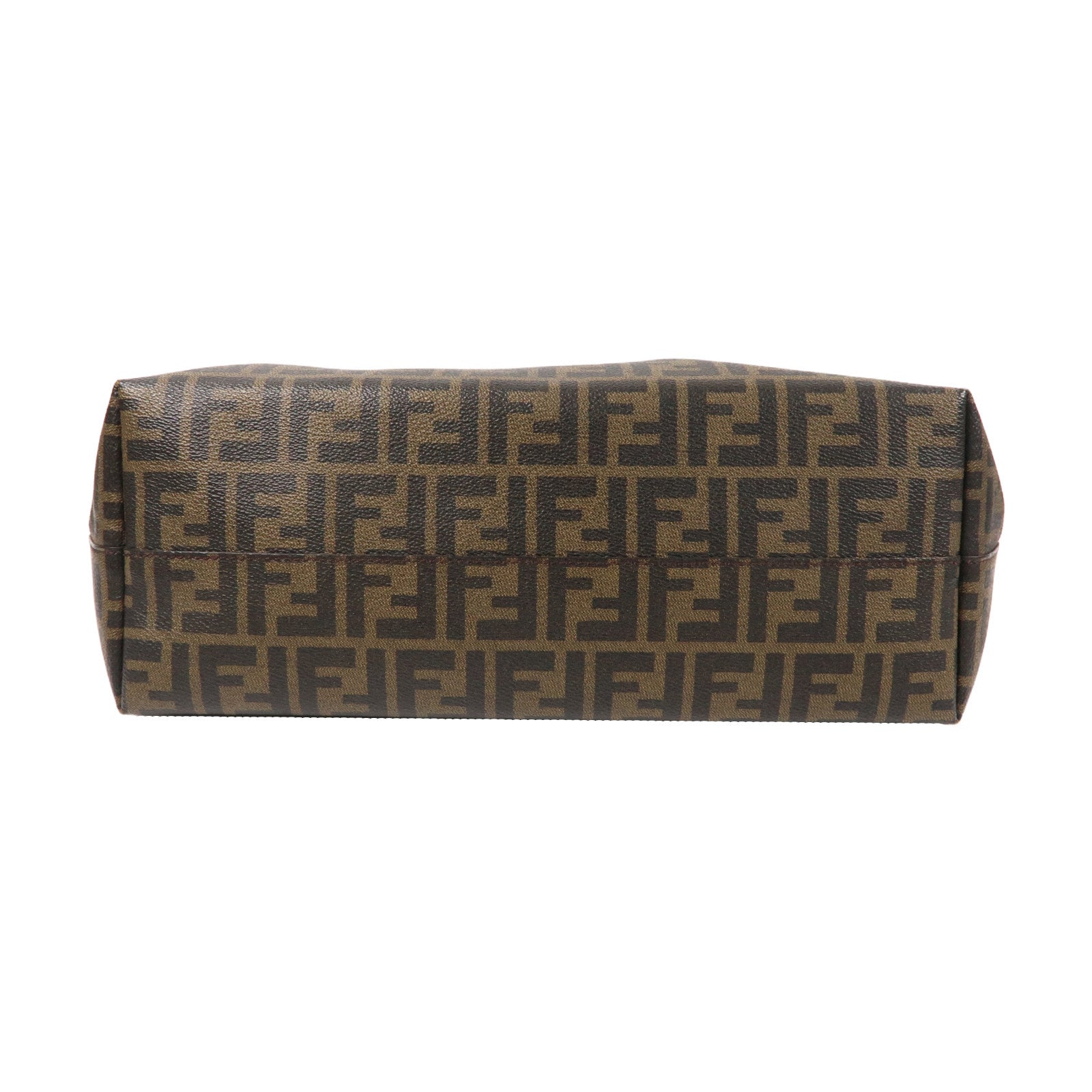 FENDI 塗層帆布Shoulder Tote金扣手挽袋啡色