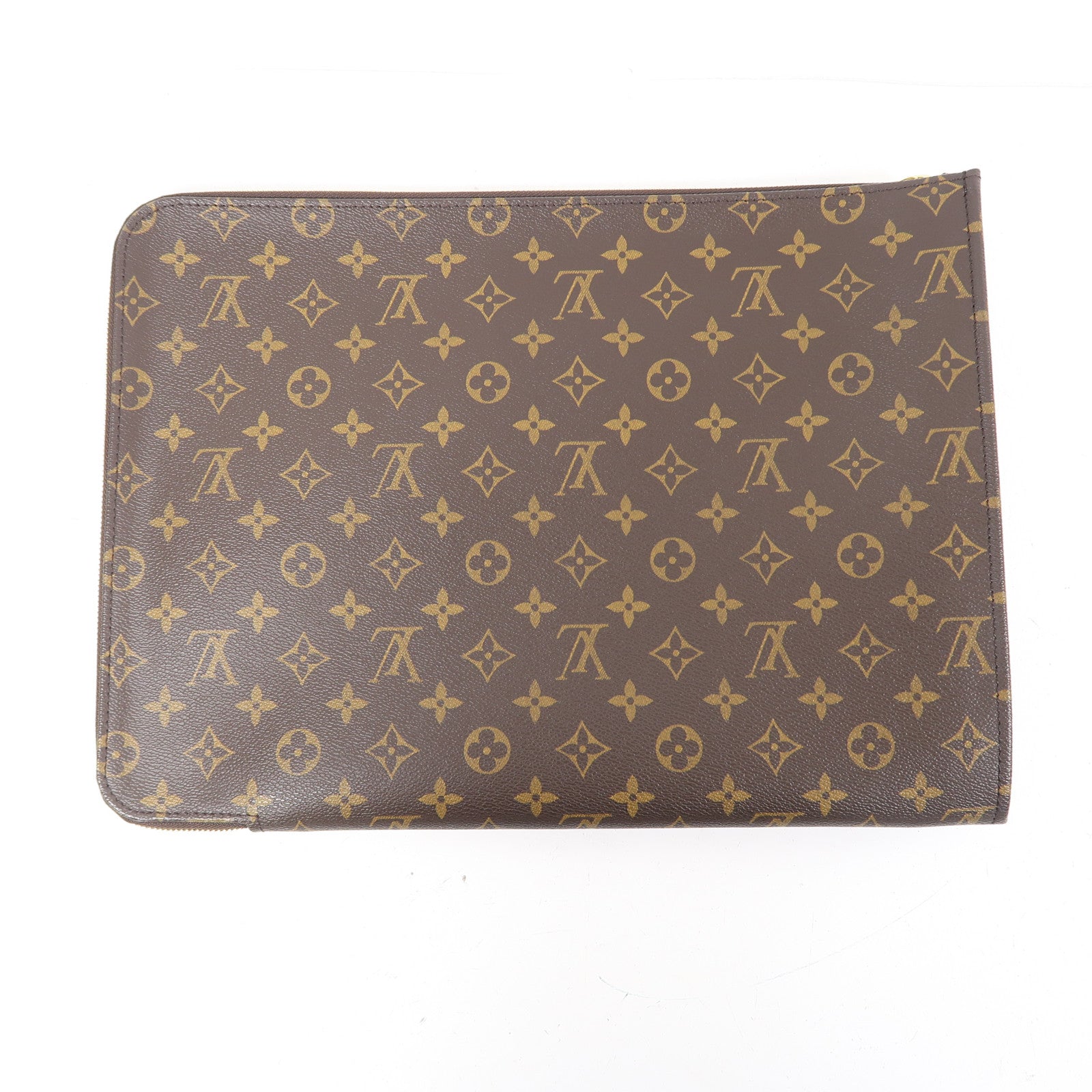 LOUIS VUITTON 【激減優惠】Monogram Accessories Pouch金扣手拿包啡色